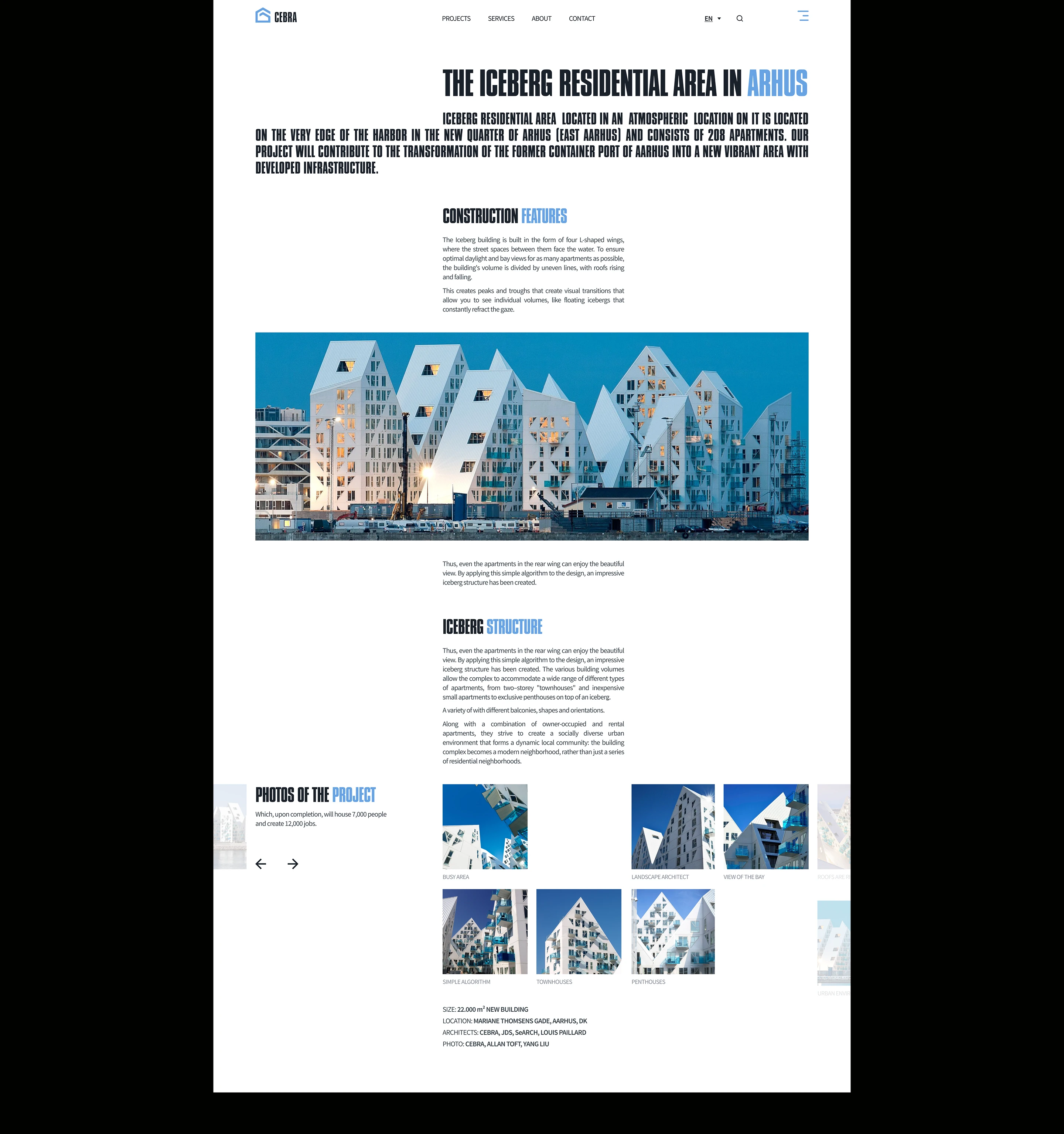 CEBRA Architectural bureau | Corporate website — Изображение №4 — Интерфейсы, Брендинг на Dprofile
