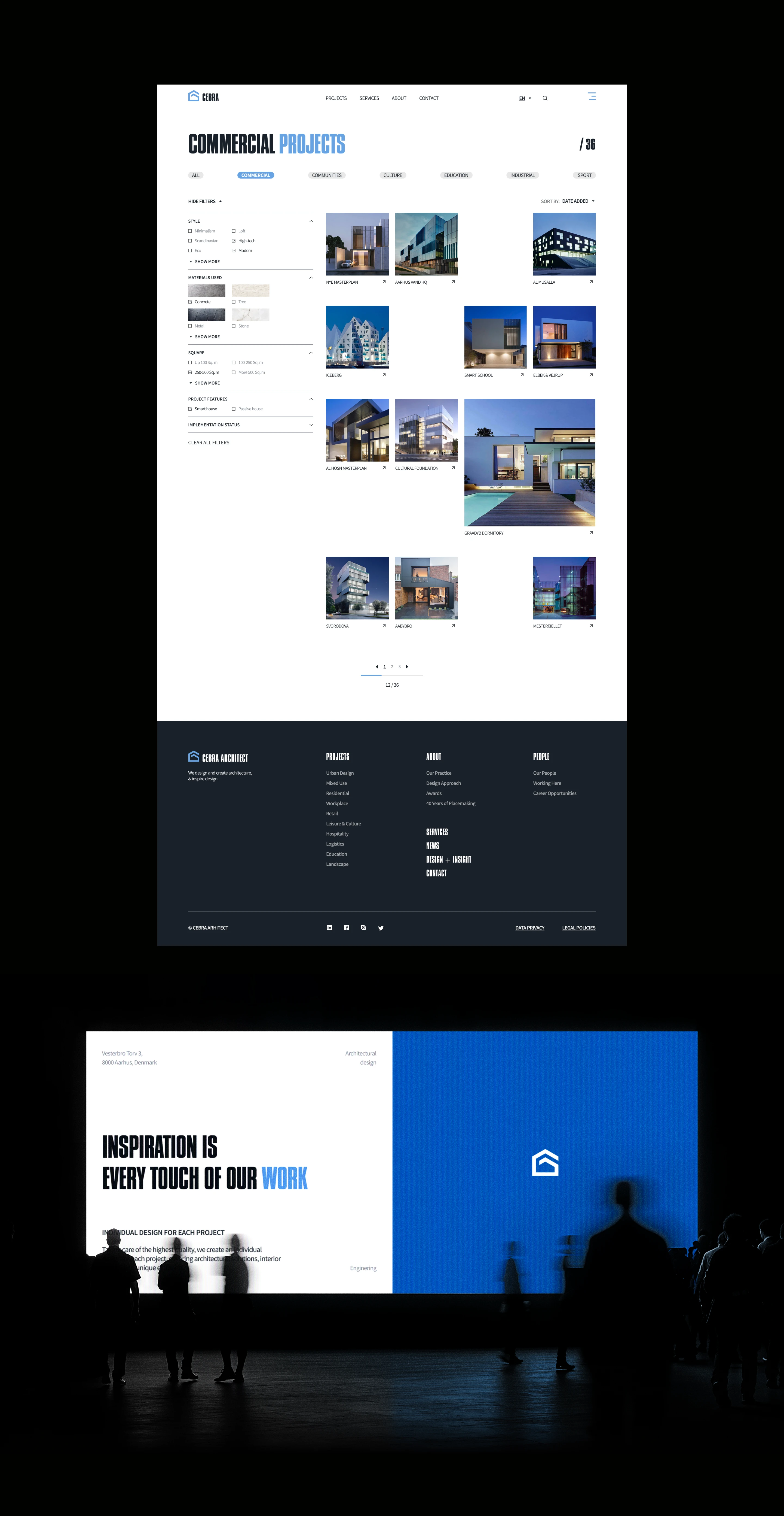 CEBRA Architectural bureau | Corporate website — Изображение №3 — Интерфейсы, Брендинг на Dprofile