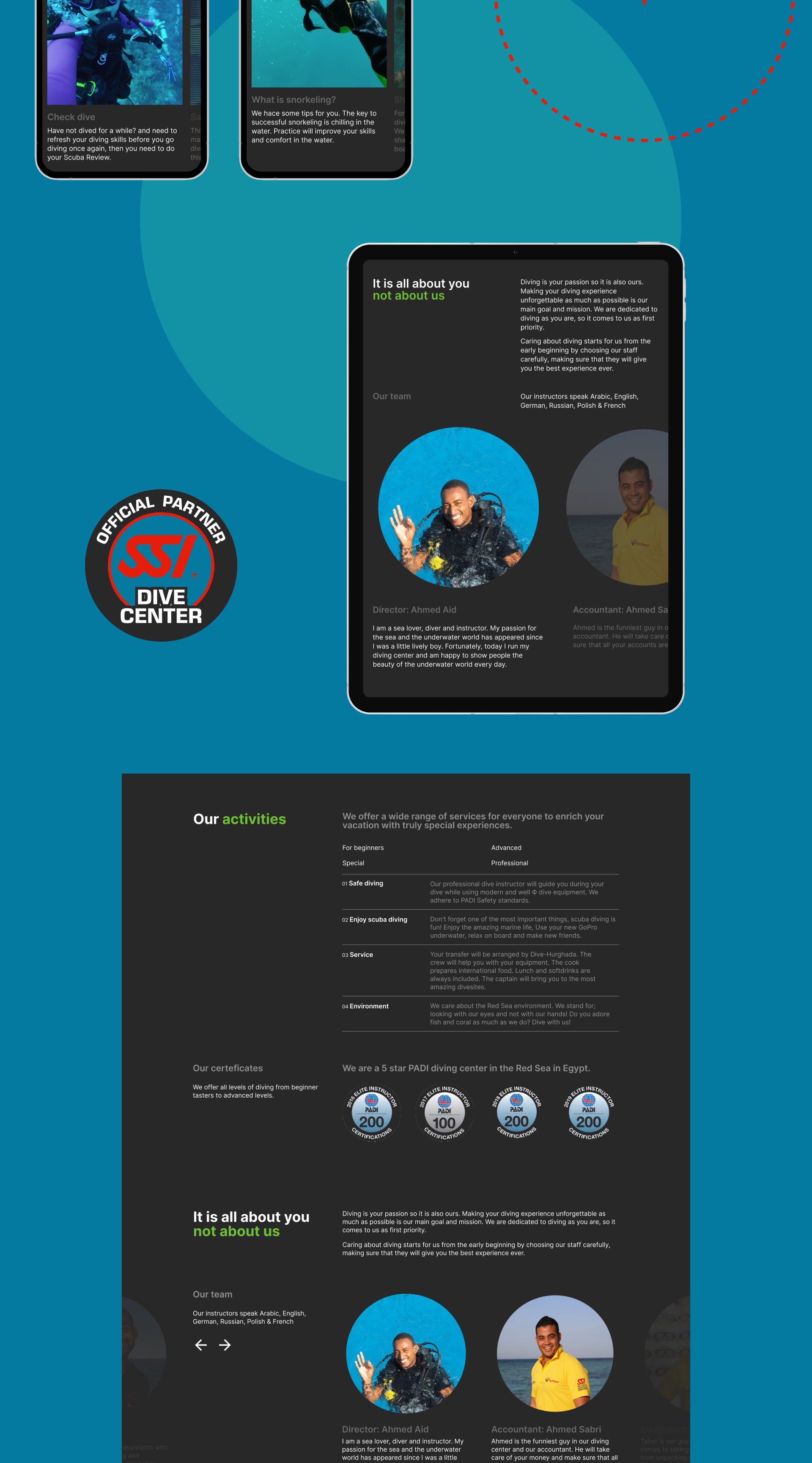 Egypt Divers | Landing page — Изображение №3 — Интерфейсы на Dprofile