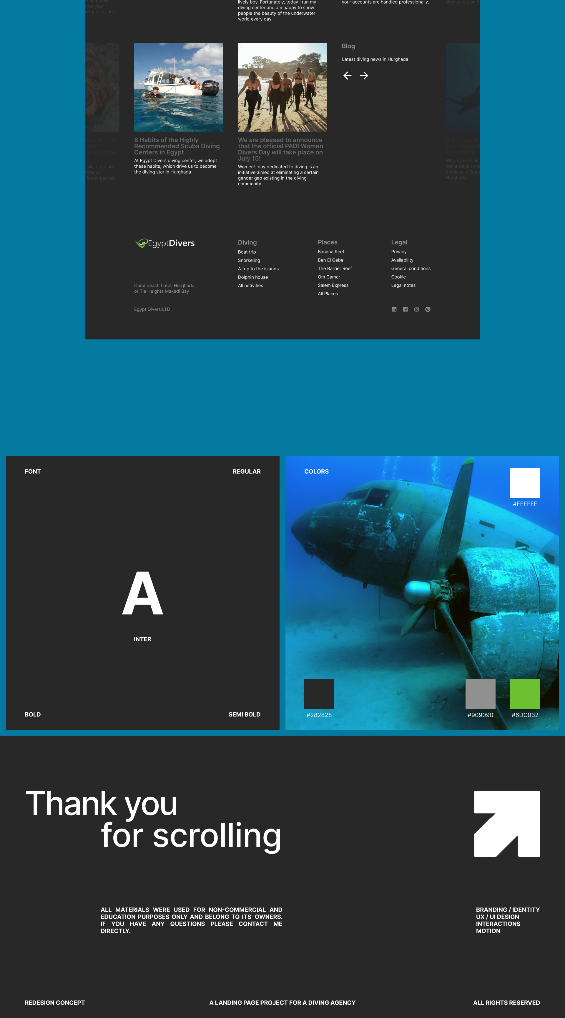 Egypt Divers | Landing page — Изображение №4 — Интерфейсы на Dprofile