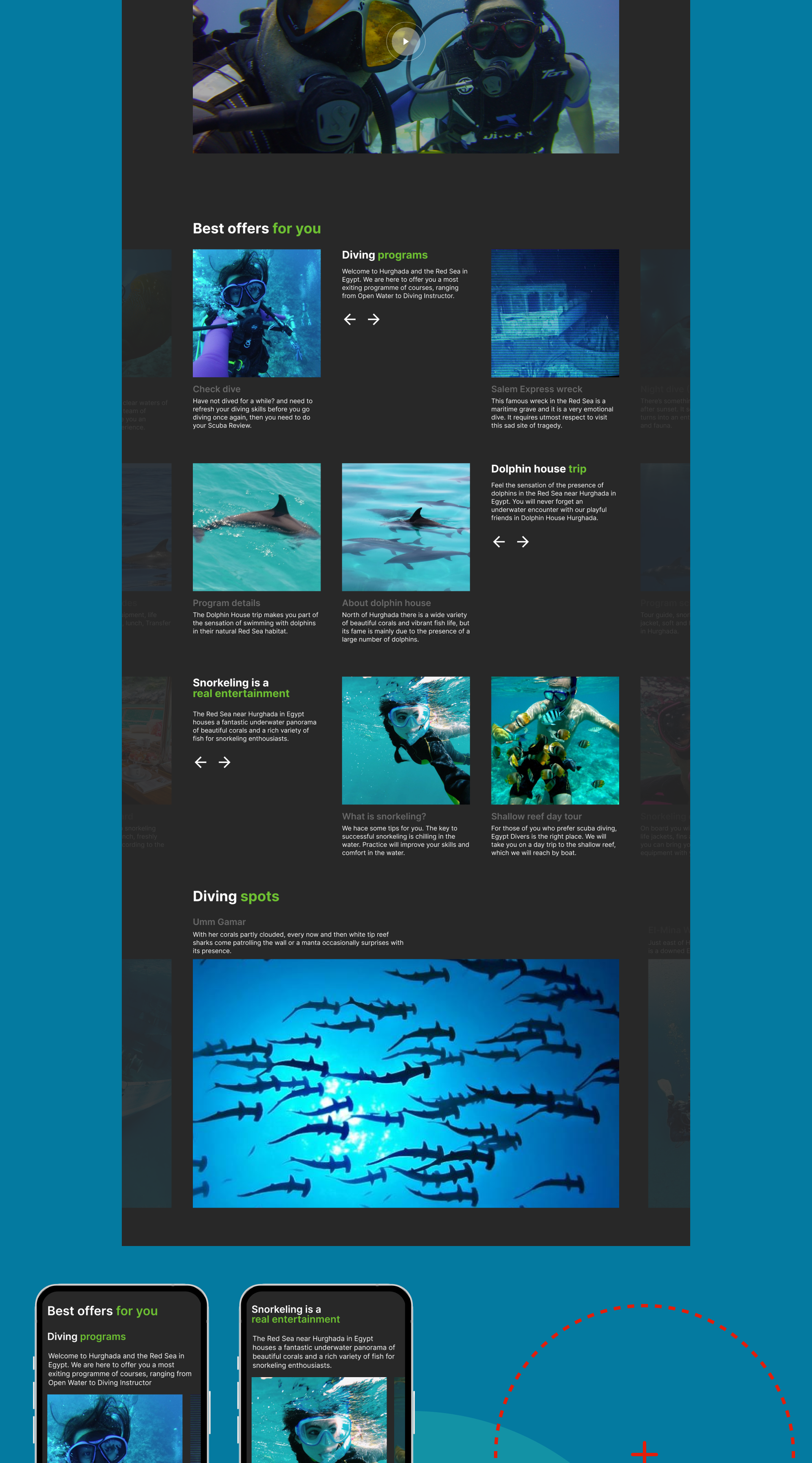 Egypt Divers | Landing page — Изображение №2 — Интерфейсы на Dprofile