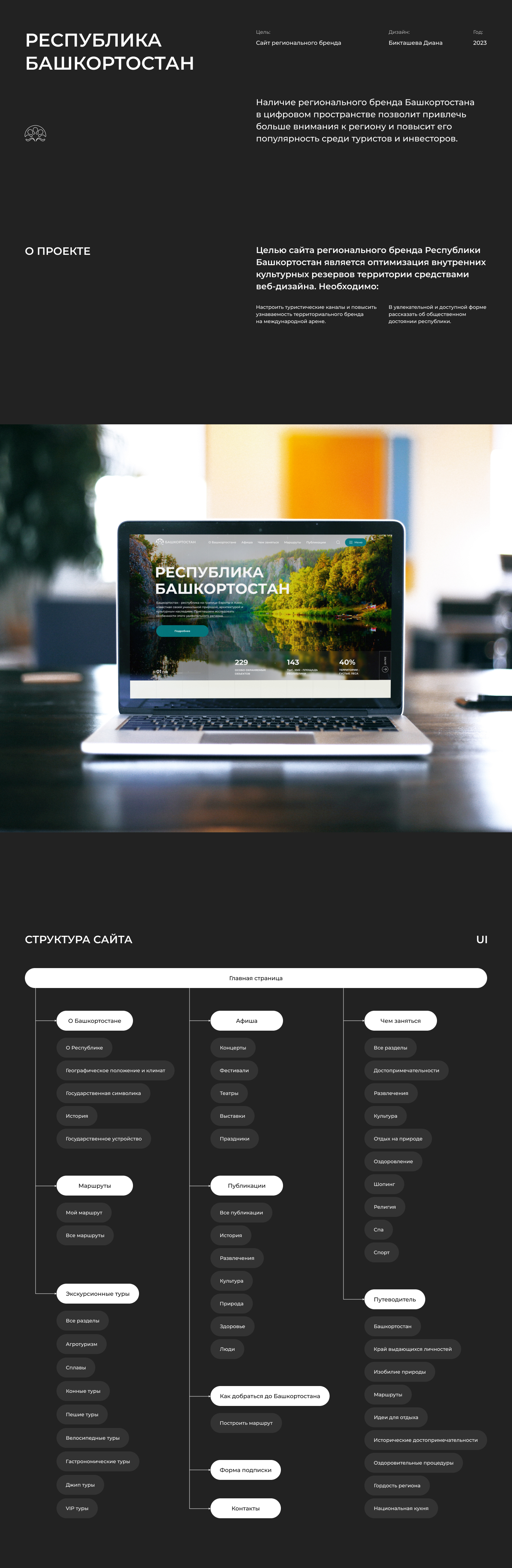 Республика Башкортостан - Сайт регионального бренда - UX|UI — Изображение №1 — Интерфейсы, Брендинг на Dprofile
