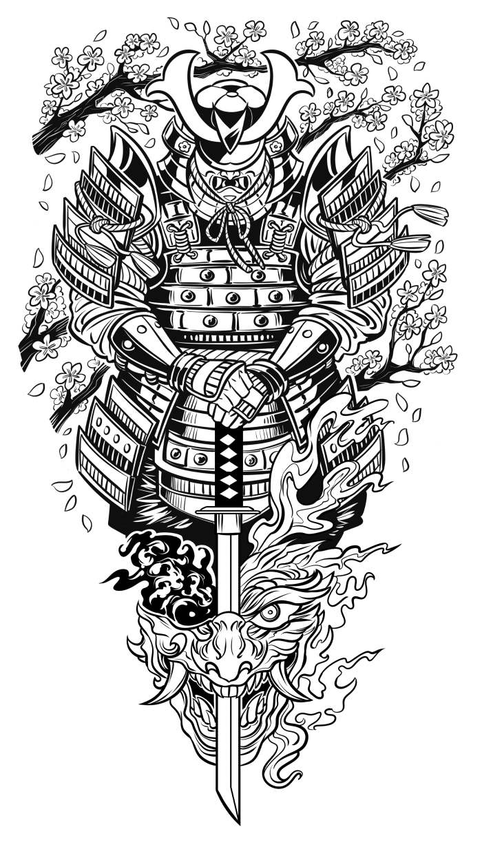 Тату "Самурай" — Изображение №1 — Иллюстрация на Dprofile