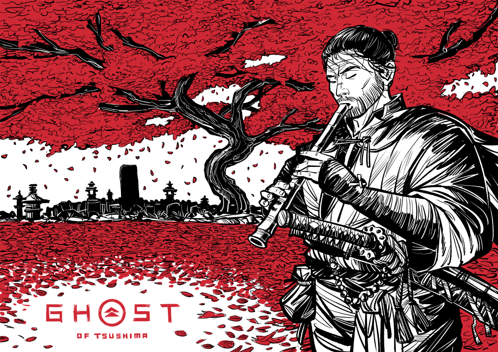 Фан-арт на "Ghost of Tsushima" — Изображение №4 — Иллюстрация на Dprofile