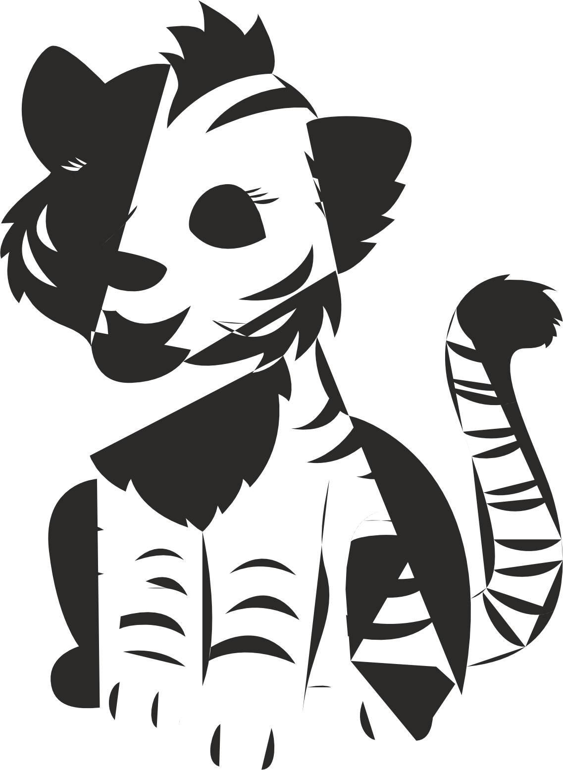 РАСКРАСЬ ТИГРА — Изображение №1 — Иллюстрация на Dprofile