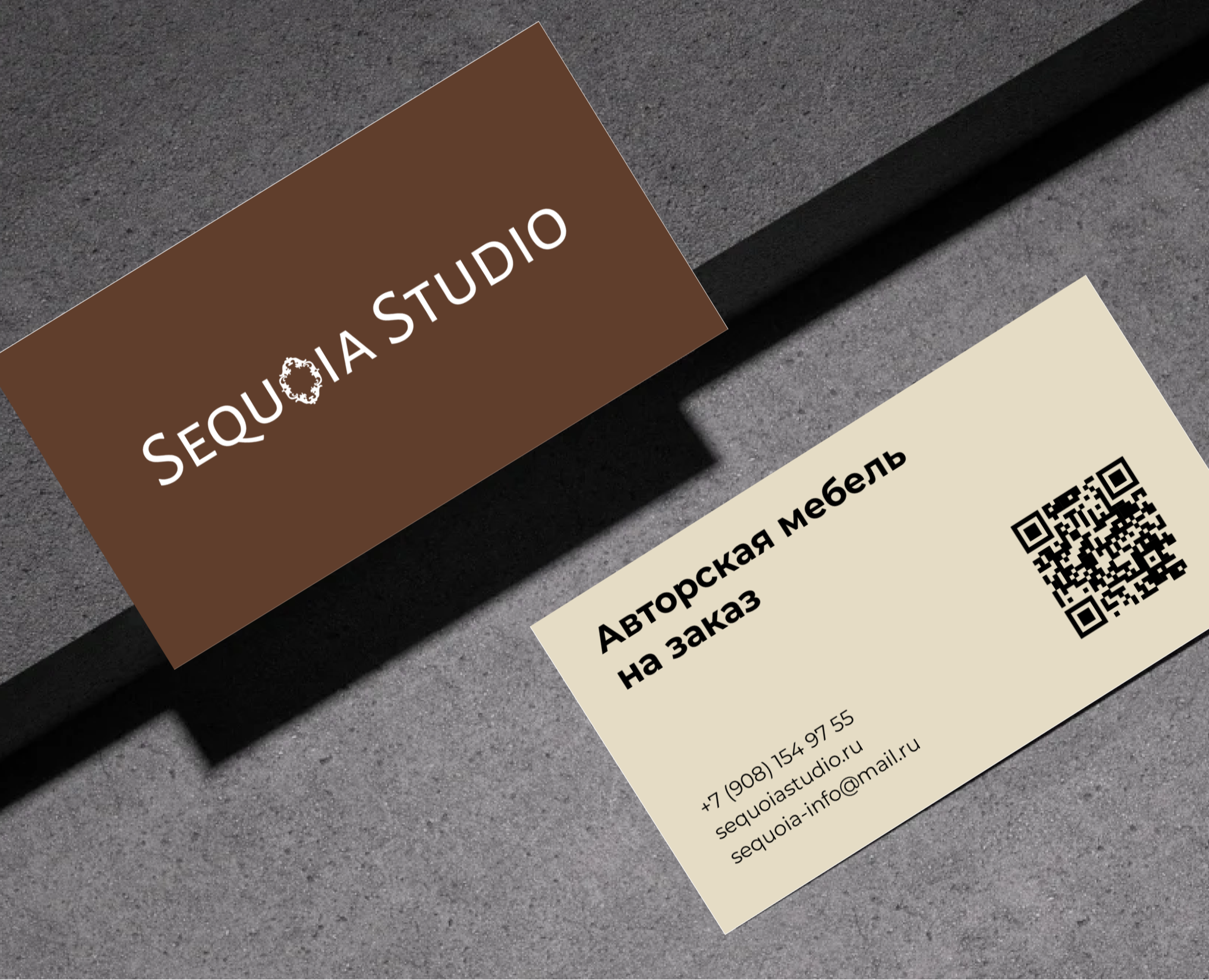 Визитка для авторской мебели на Dprofile