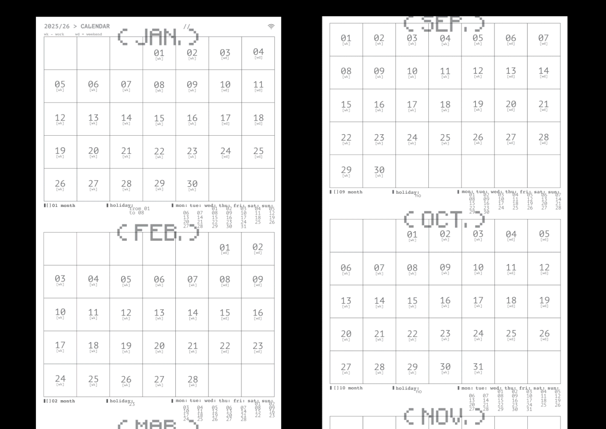 Create your digital trace 2025 calendar — Изображение №5 — Графика на Dprofile