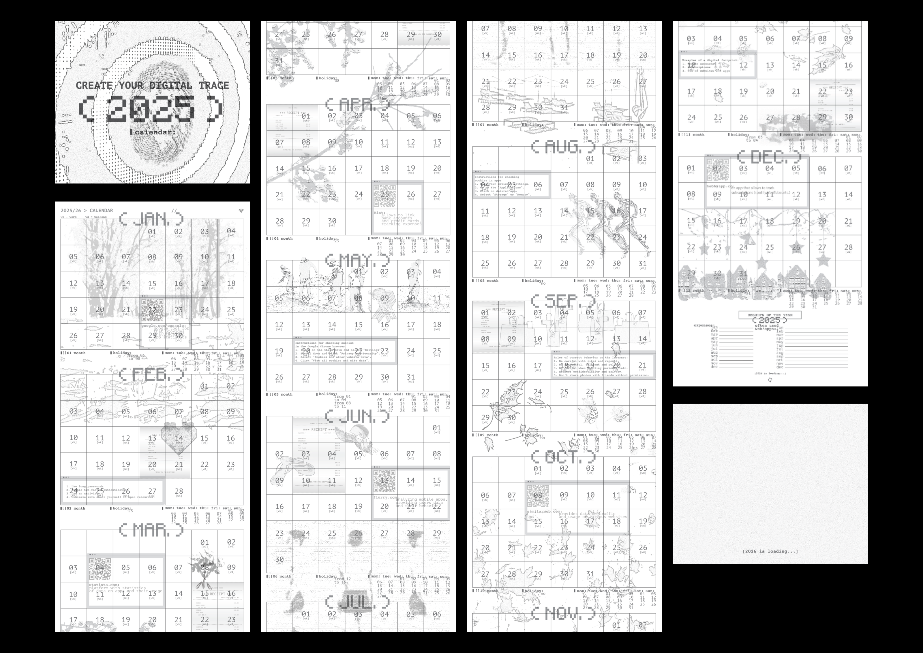 Create your digital trace 2025 calendar — Изображение №6 — Графика на Dprofile
