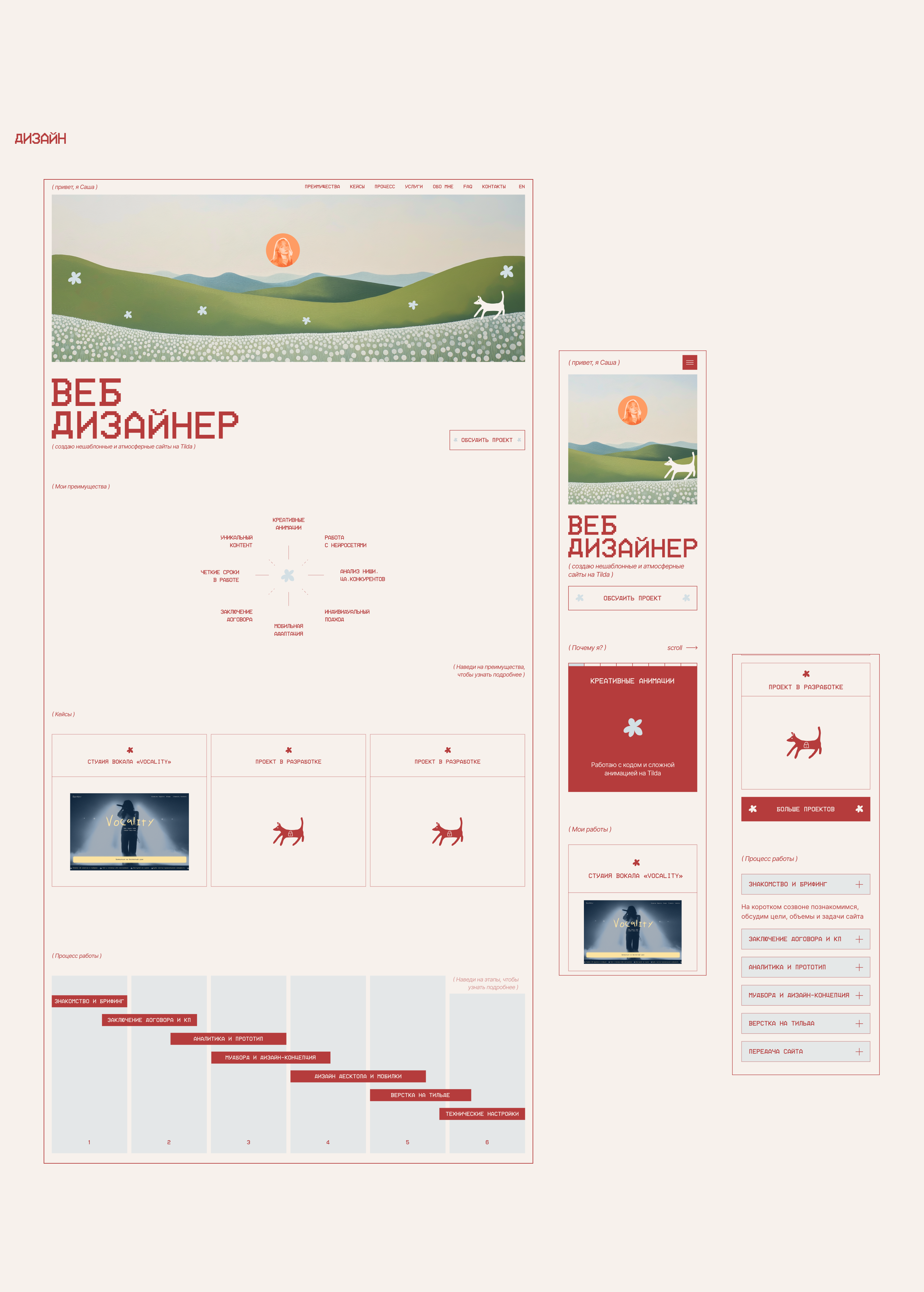 Сайт-портфолио веб-дизайнера — Изображение №7 — Интерфейсы, Брендинг на Dprofile