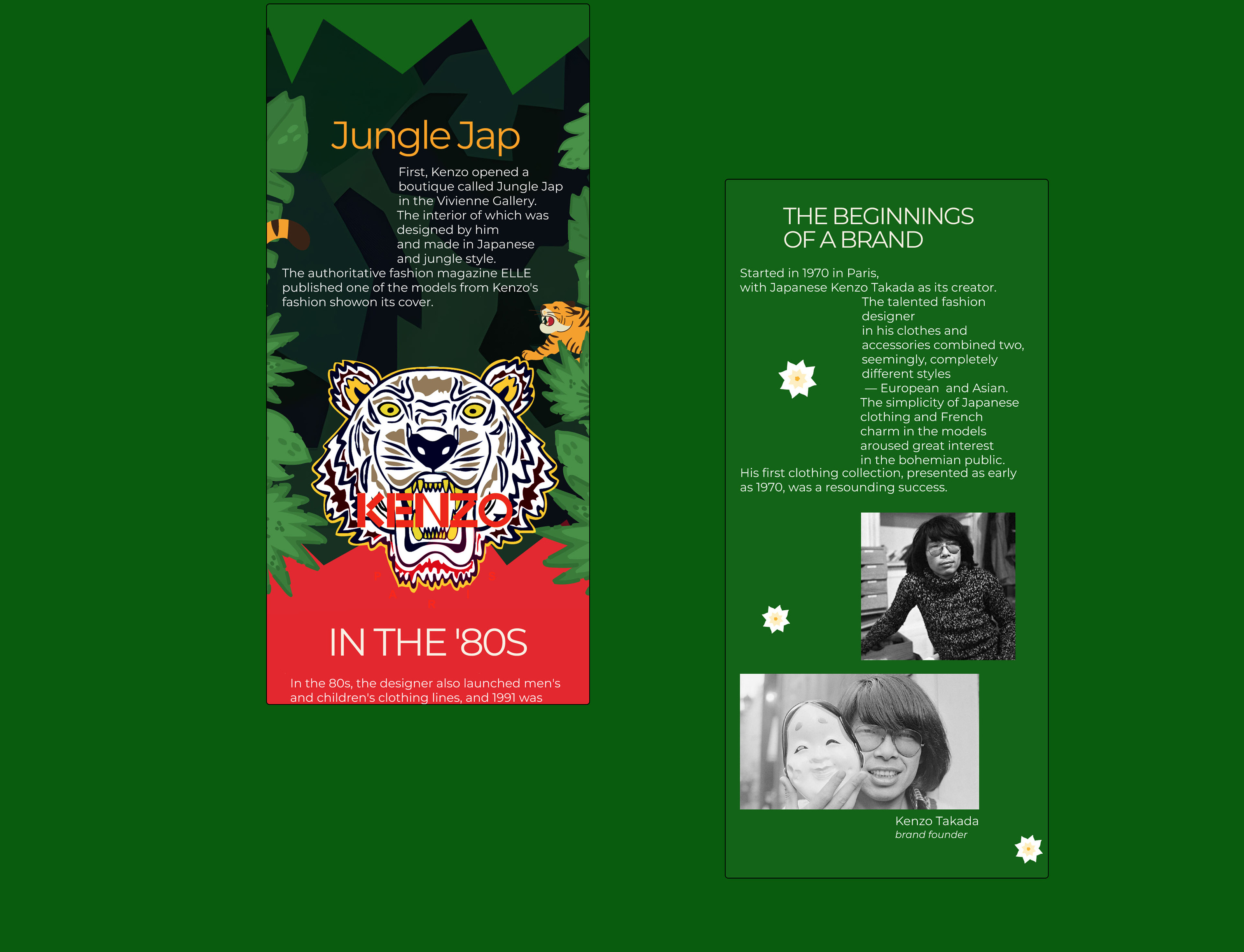 Site about Kenzo Jungle UI/UX — Изображение №2 — Интерфейсы, Иллюстрация на Dprofile