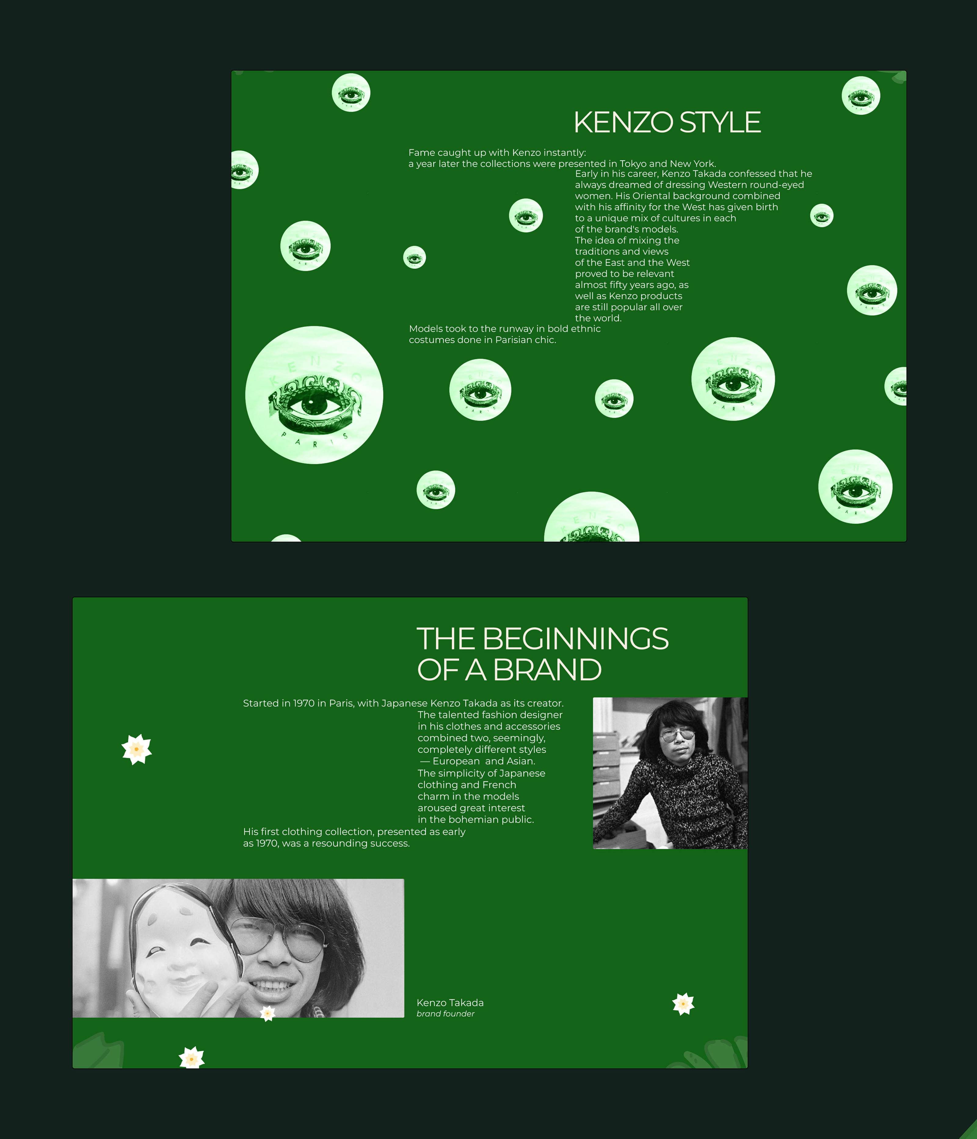 Site about Kenzo Jungle UI/UX — Изображение №10 — Интерфейсы, Иллюстрация на Dprofile