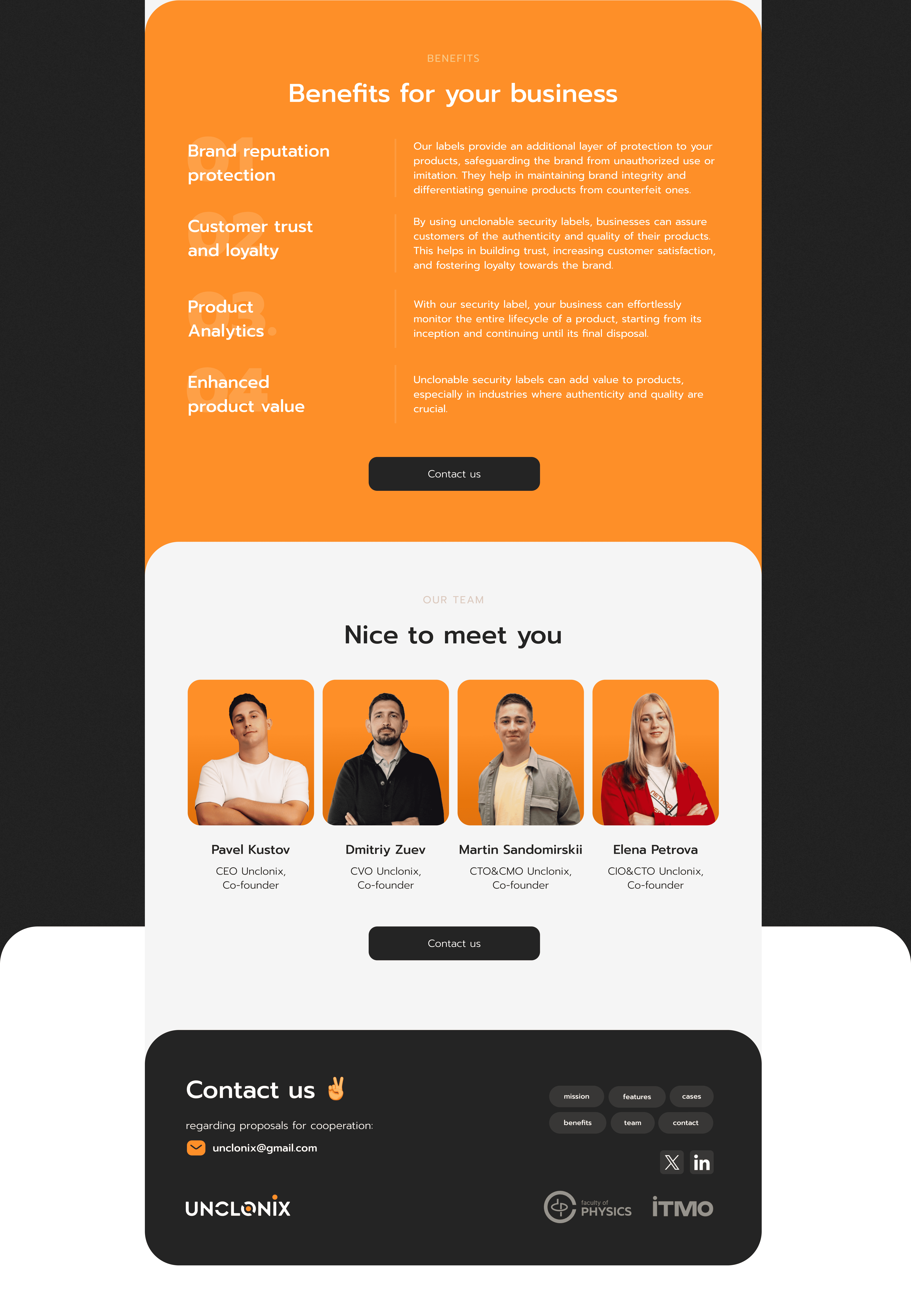 Unclonix (startup) |Identity|WebSite|App — Изображение №7 — Интерфейсы, Брендинг на Dprofile