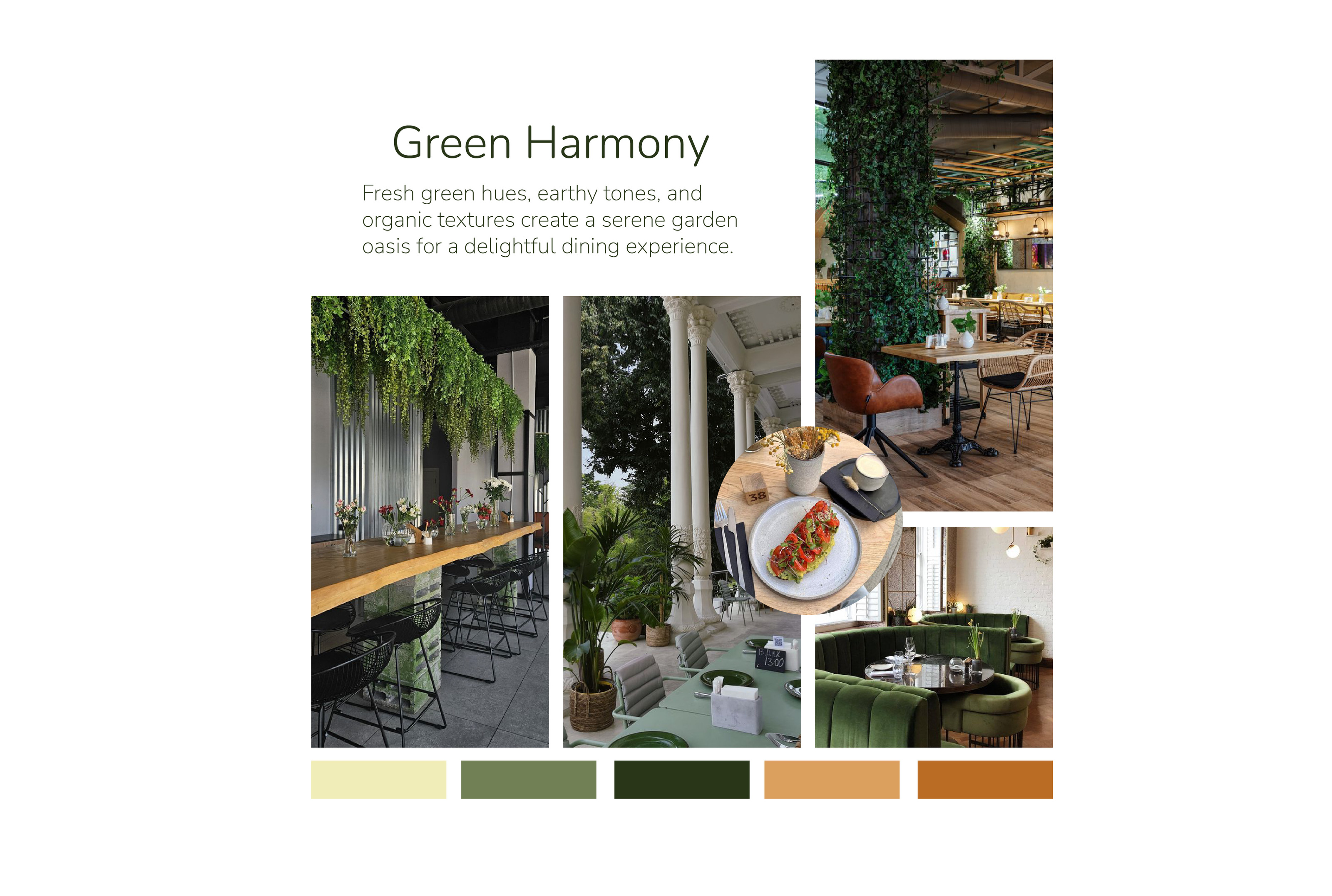 Green Harmony: Фирменный стиль для вегетарианского ресторана — Изображение №2 — Брендинг на Dprofile