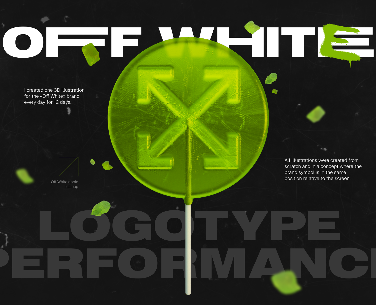 Off White logotype performance на Dprofile