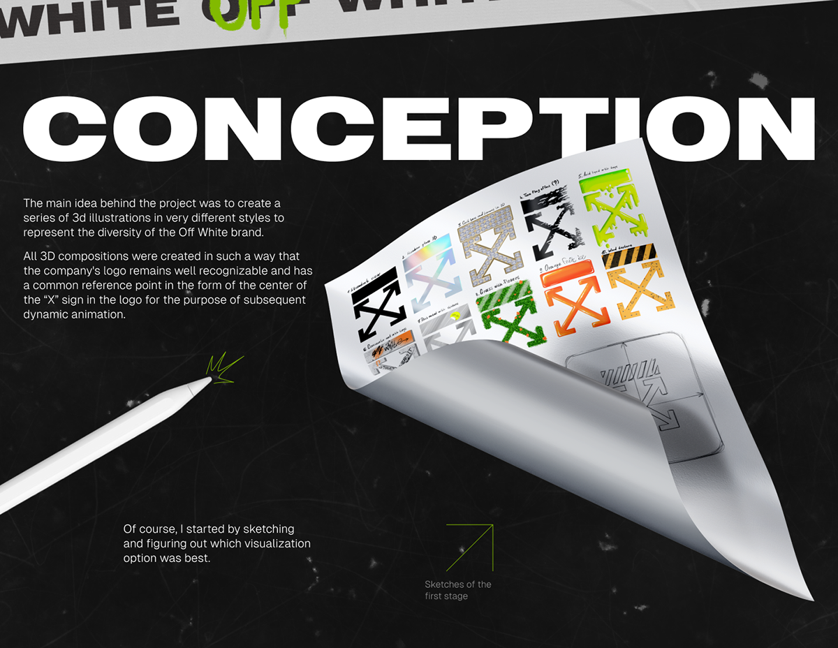 Off White logotype performance — Изображение №2 — Иллюстрация, 3D на Dprofile