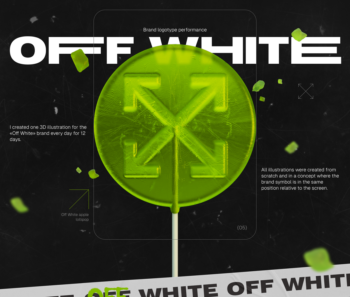 Off White logotype performance — Изображение №1 — Иллюстрация, 3D на Dprofile
