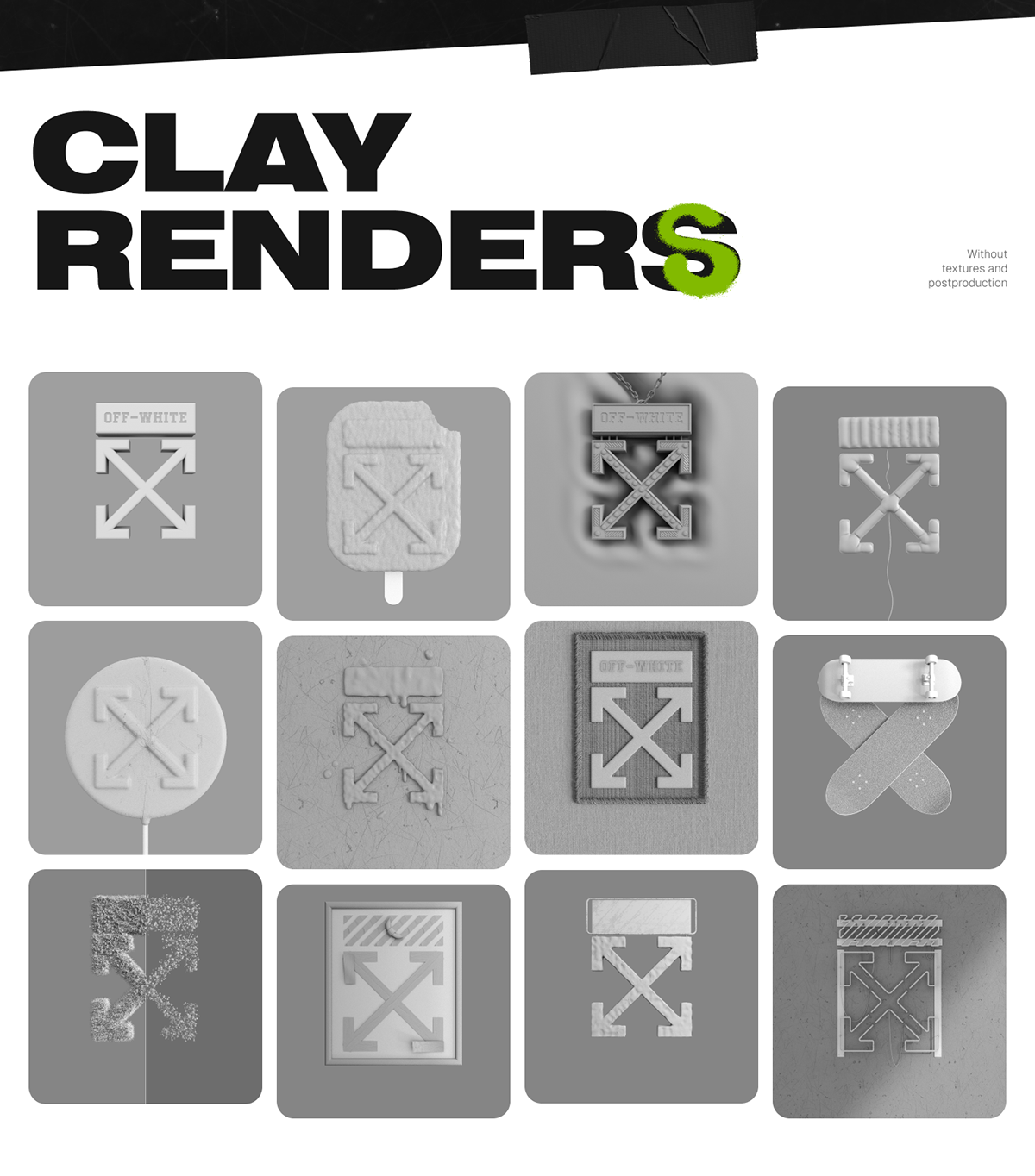 Off White logotype performance — Изображение №3 — Иллюстрация, 3D на Dprofile