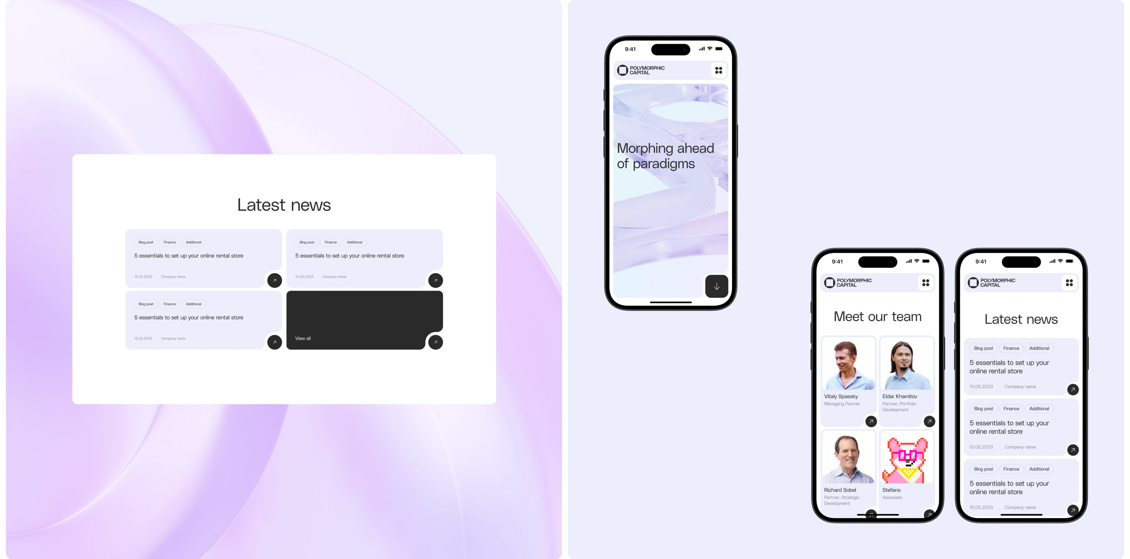 Polymorphic Capital | Website & 3D — Изображение №5 — Интерфейсы, Иллюстрация на Dprofile