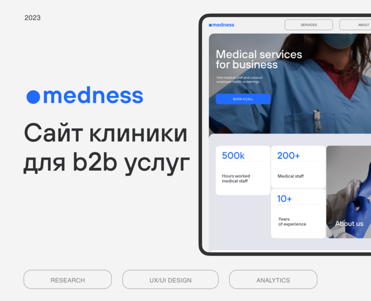 Сайт клиники для b2b услуг — Интерфейсы на Dprofile