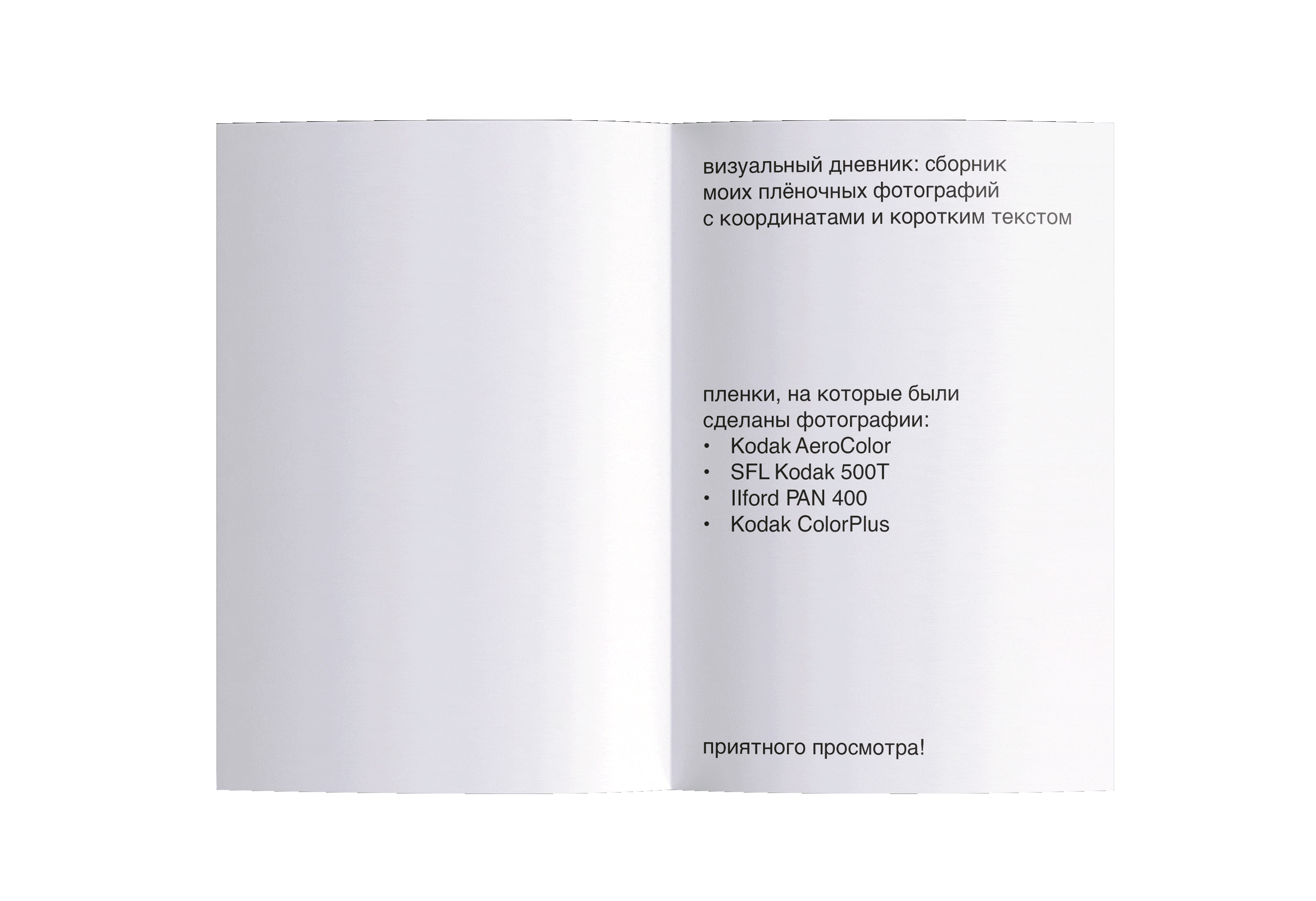 зин с пленочными фотографиями — Изображение №1 — Графика на Dprofile