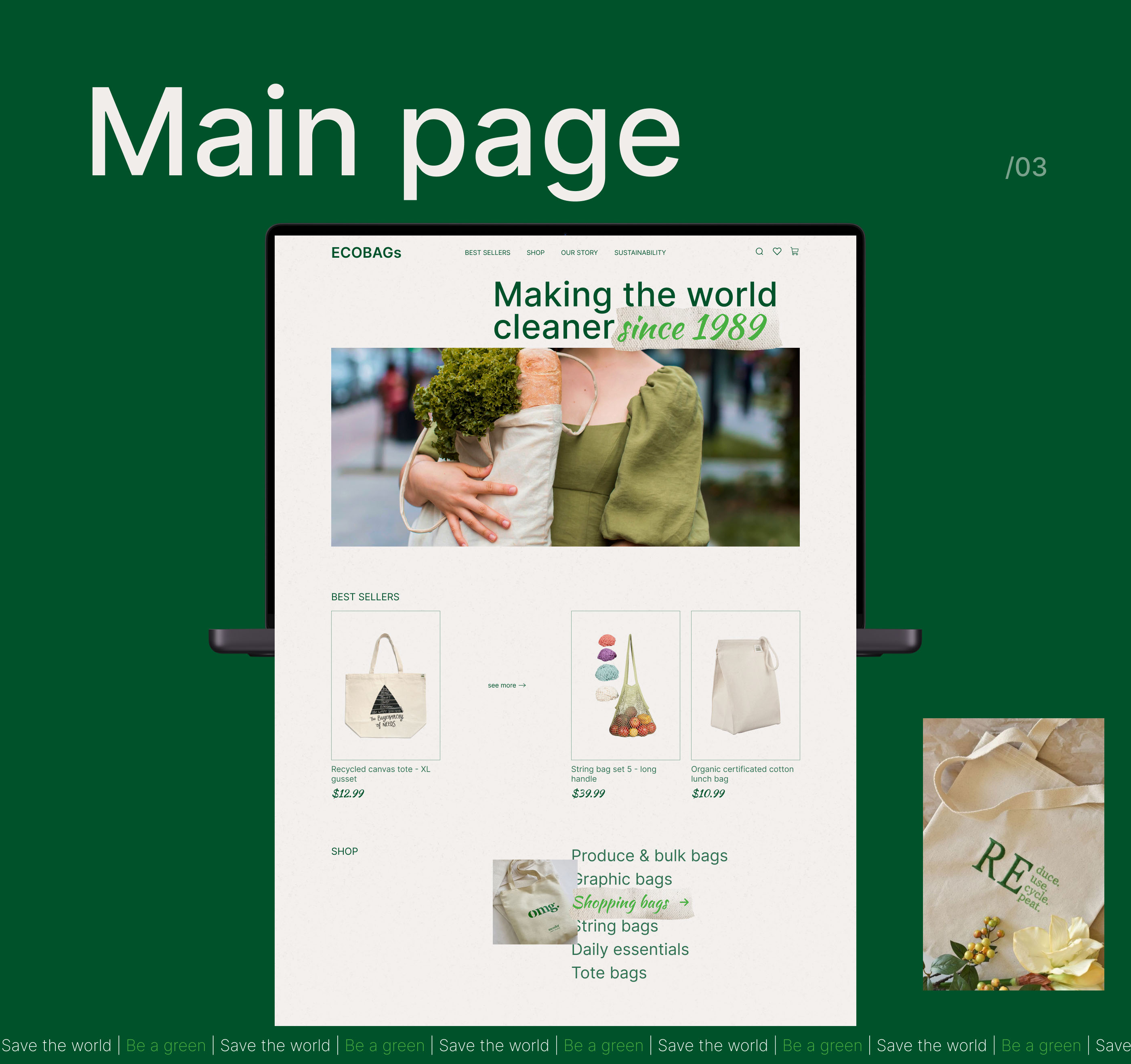Ecobags | E-commerce redesign — Изображение №7 — Интерфейсы на Dprofile