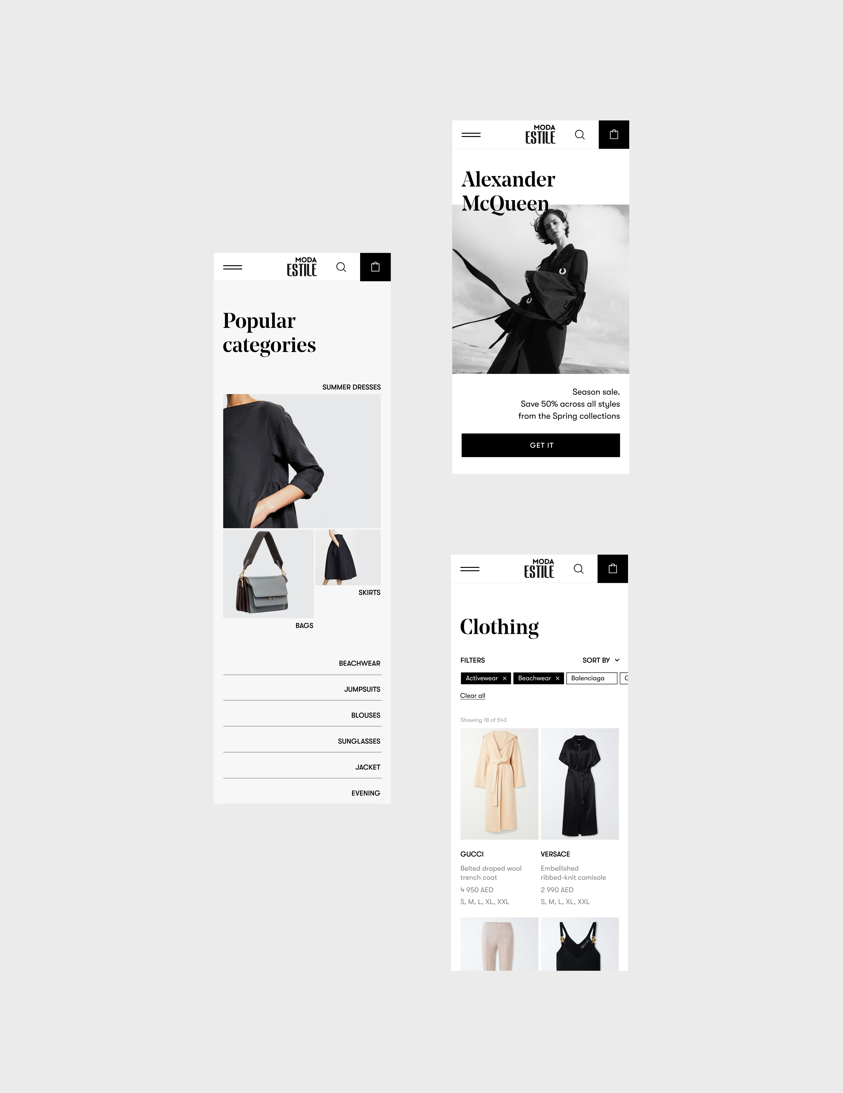 Modaestile — Изображение №11 — Интерфейсы, Анимация на Dprofile