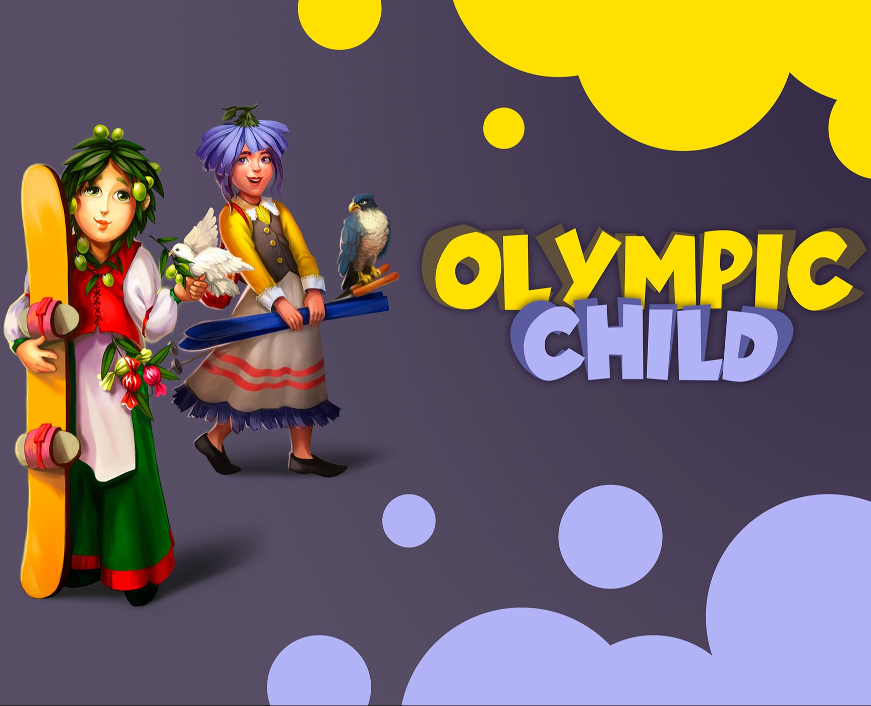Olympic child. Card game Illustration — Иллюстрация на Dprofile