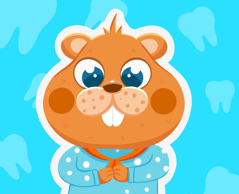 Бренд-персонаж для детской стоматологии "Бобренок" — Брендинг, Иллюстрация на Dprofile