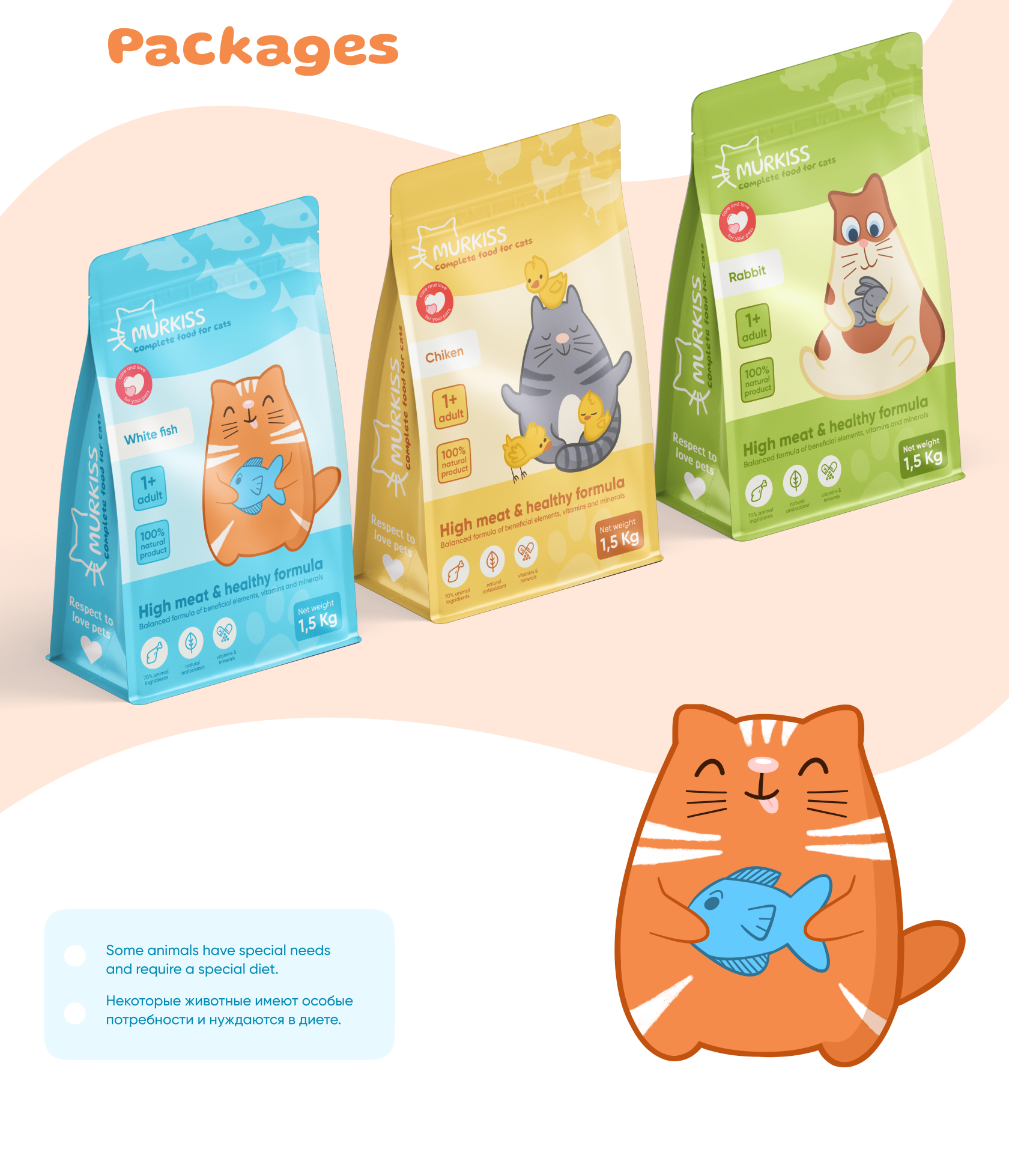 Дизайн упаковки корма для кошек — Изображение №15 — Брендинг, Иллюстрация на Dprofile