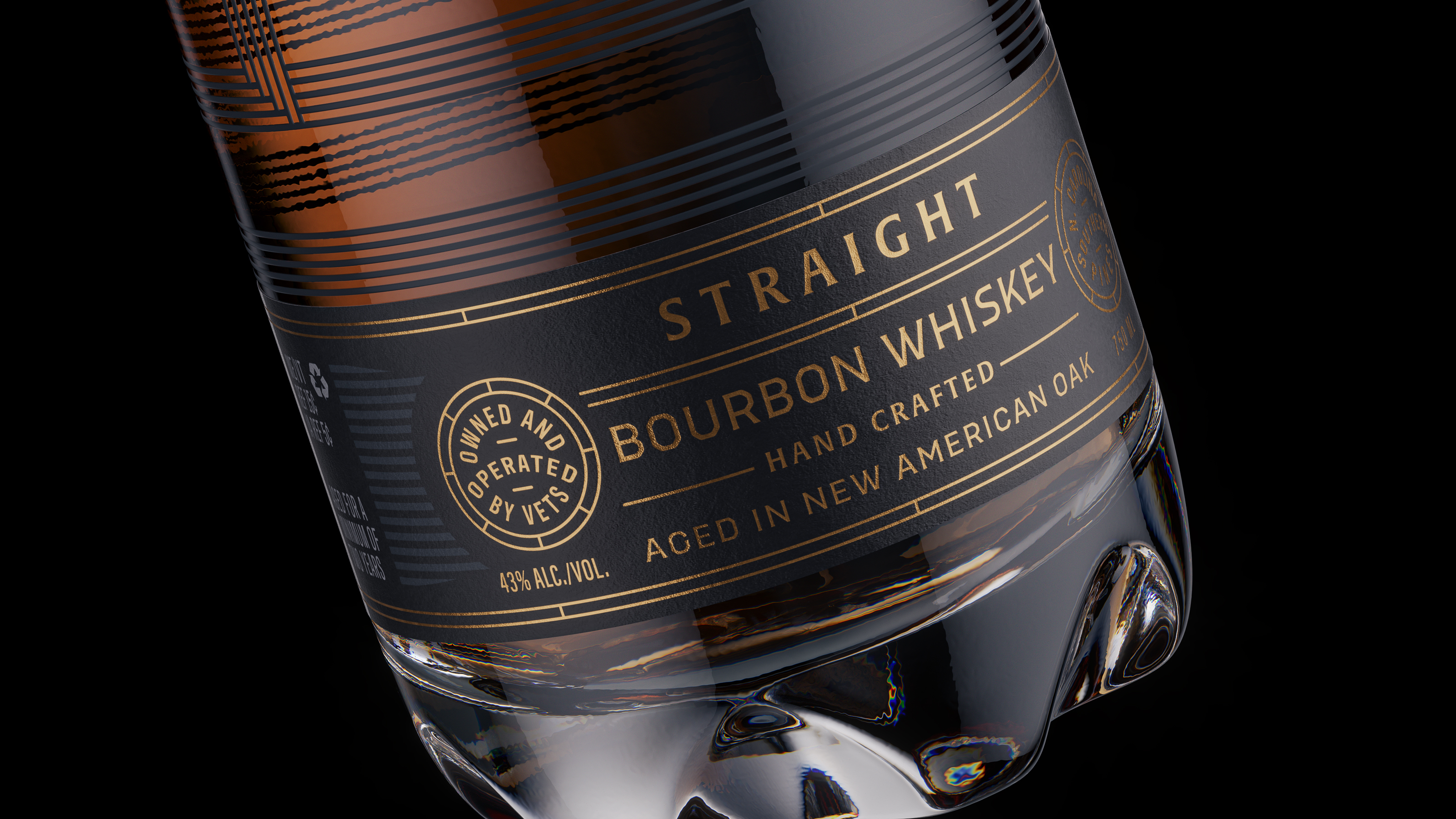 Bourbon & Vodka & Gin Bottle | Full CGI Visualization — Изображение №8 — 3D на Dprofile
