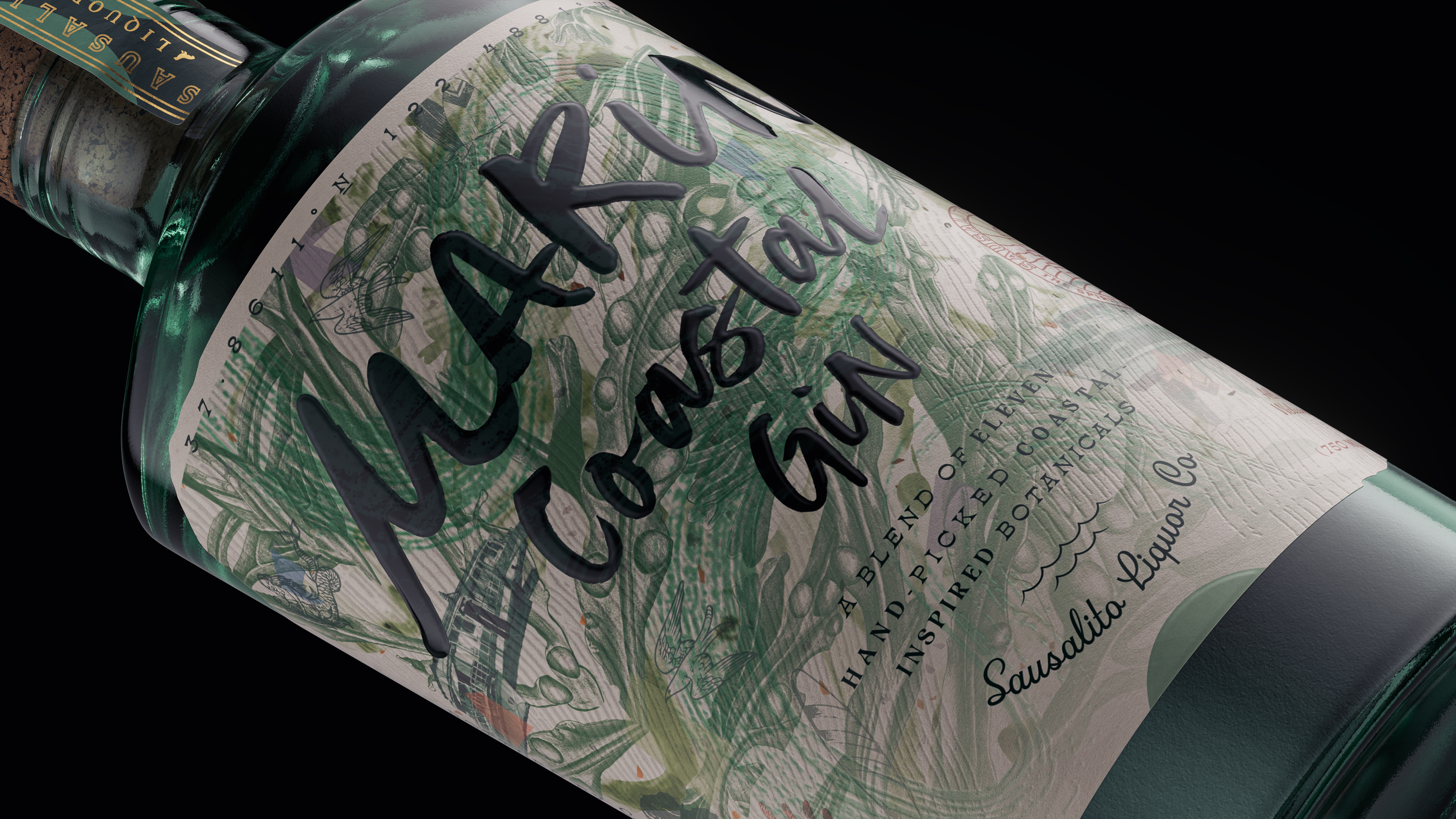 Gin Bottle | Full CGI Visualization — Изображение №3 — 3D на Dprofile