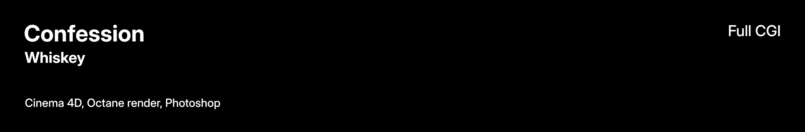 Whiskey | Full CGI Visualization — Изображение №1 — 3D на Dprofile