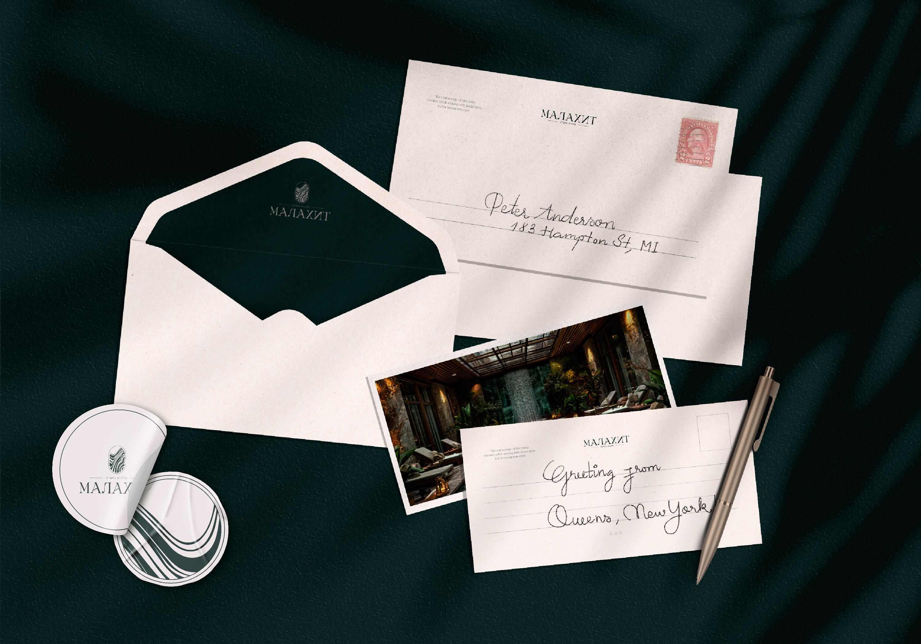 HOTEL AND SPA BRAND IDENTITY | Малахит — Изображение №4 — Брендинг на Dprofile