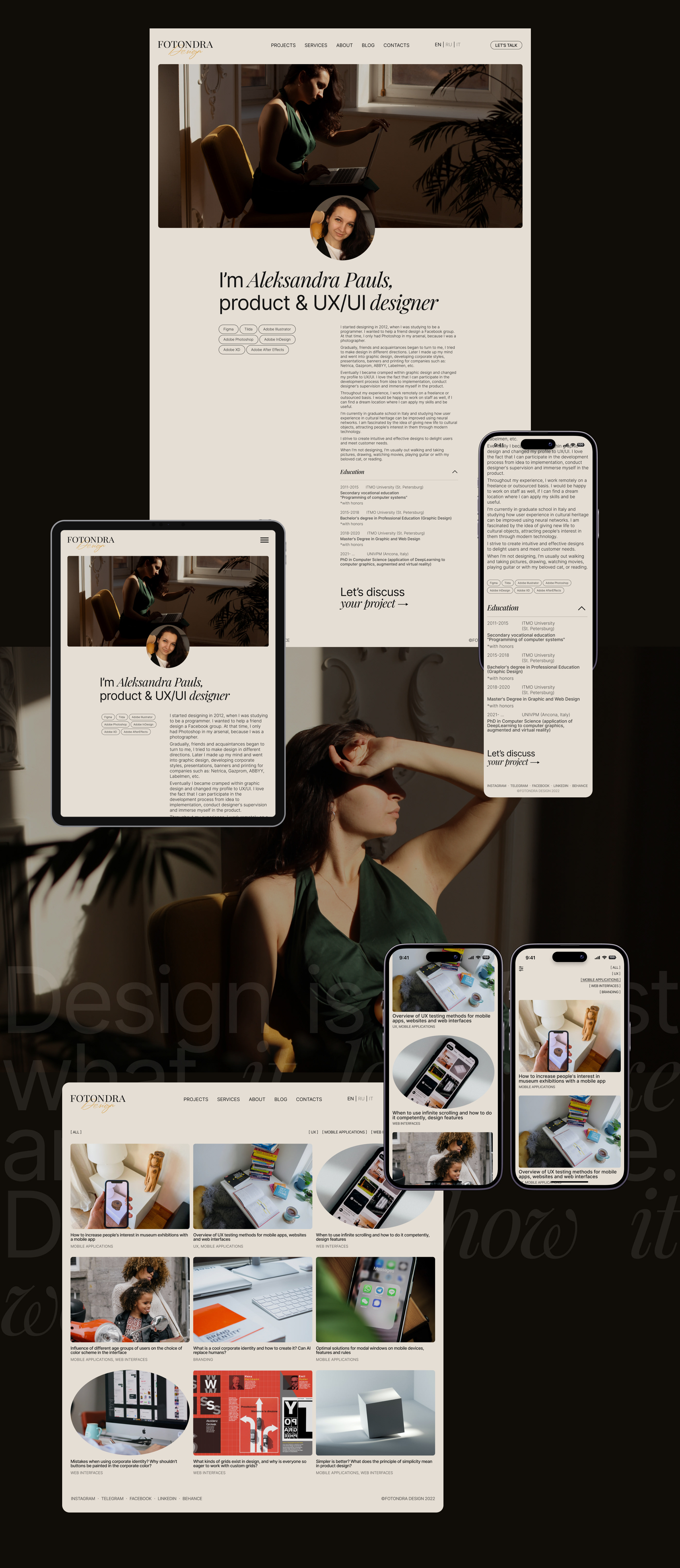 Personal portfolio site — Изображение №5 — Интерфейсы на Dprofile