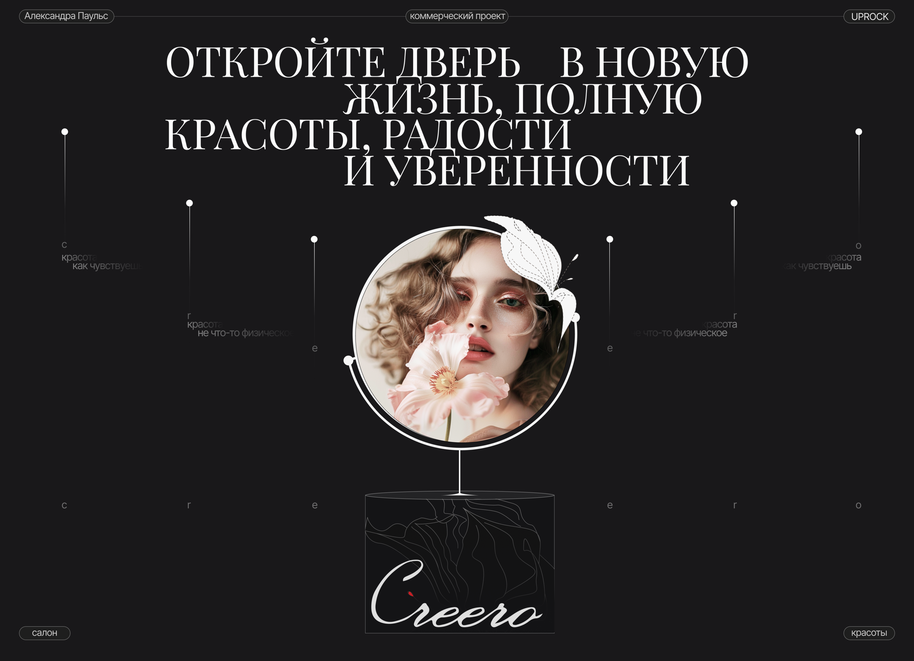 Beauty salon Creero — Изображение №1 — Интерфейсы, Брендинг на Dprofile