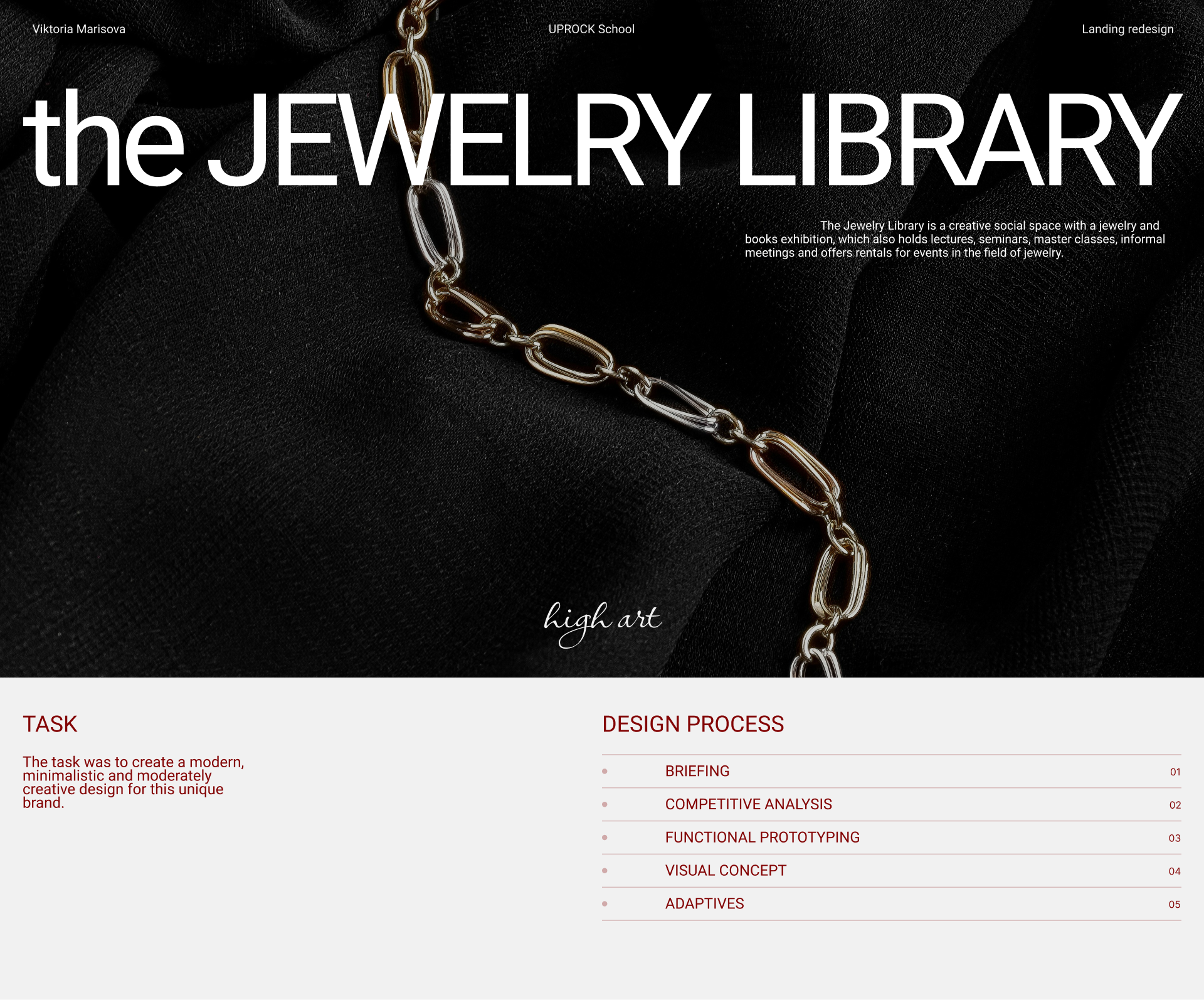 The Jewelry Library | Landing redesign — Изображение №1 — Интерфейсы, Брендинг на Dprofile