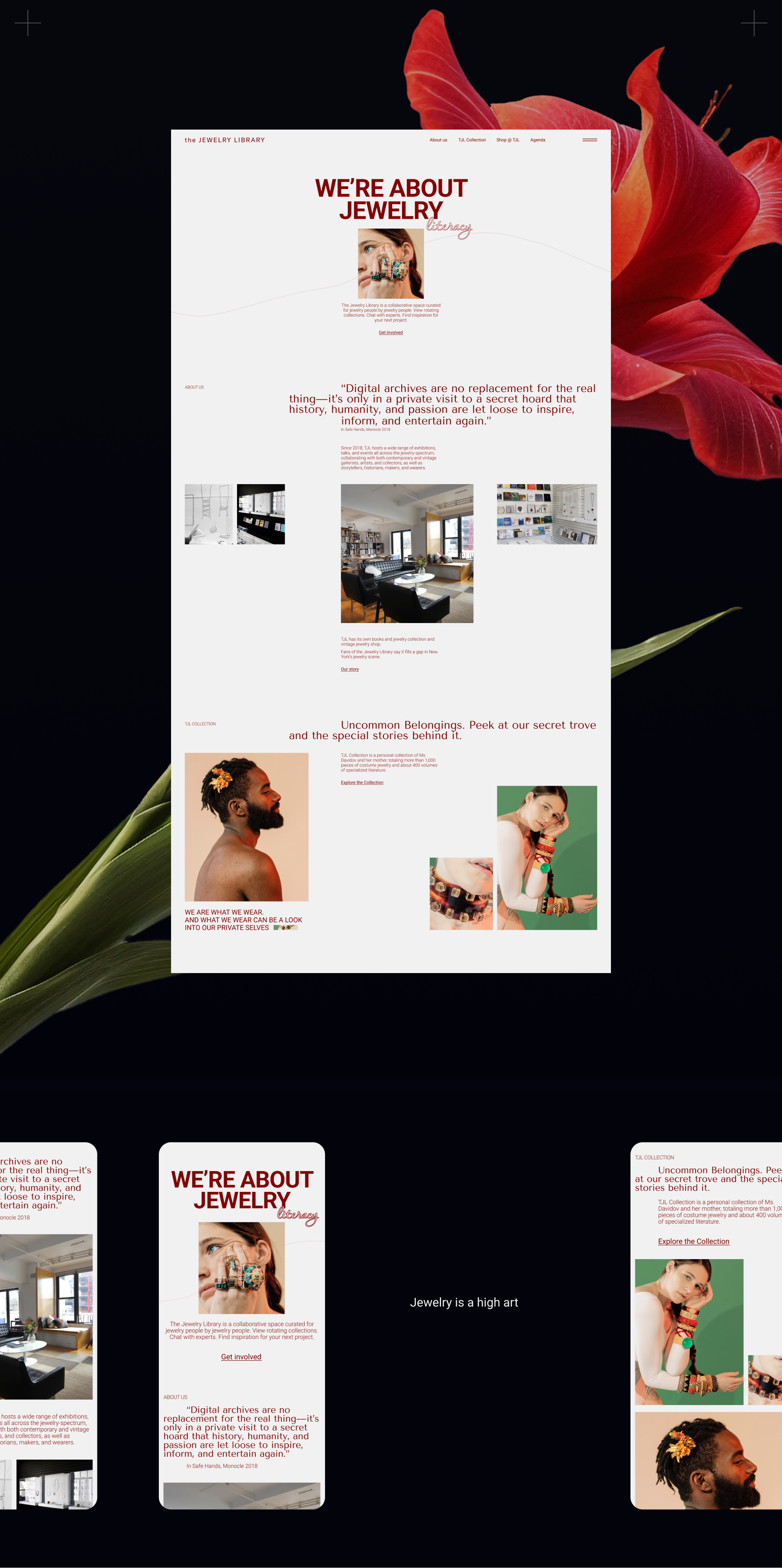 The Jewelry Library | Landing redesign — Изображение №2 — Интерфейсы, Брендинг на Dprofile