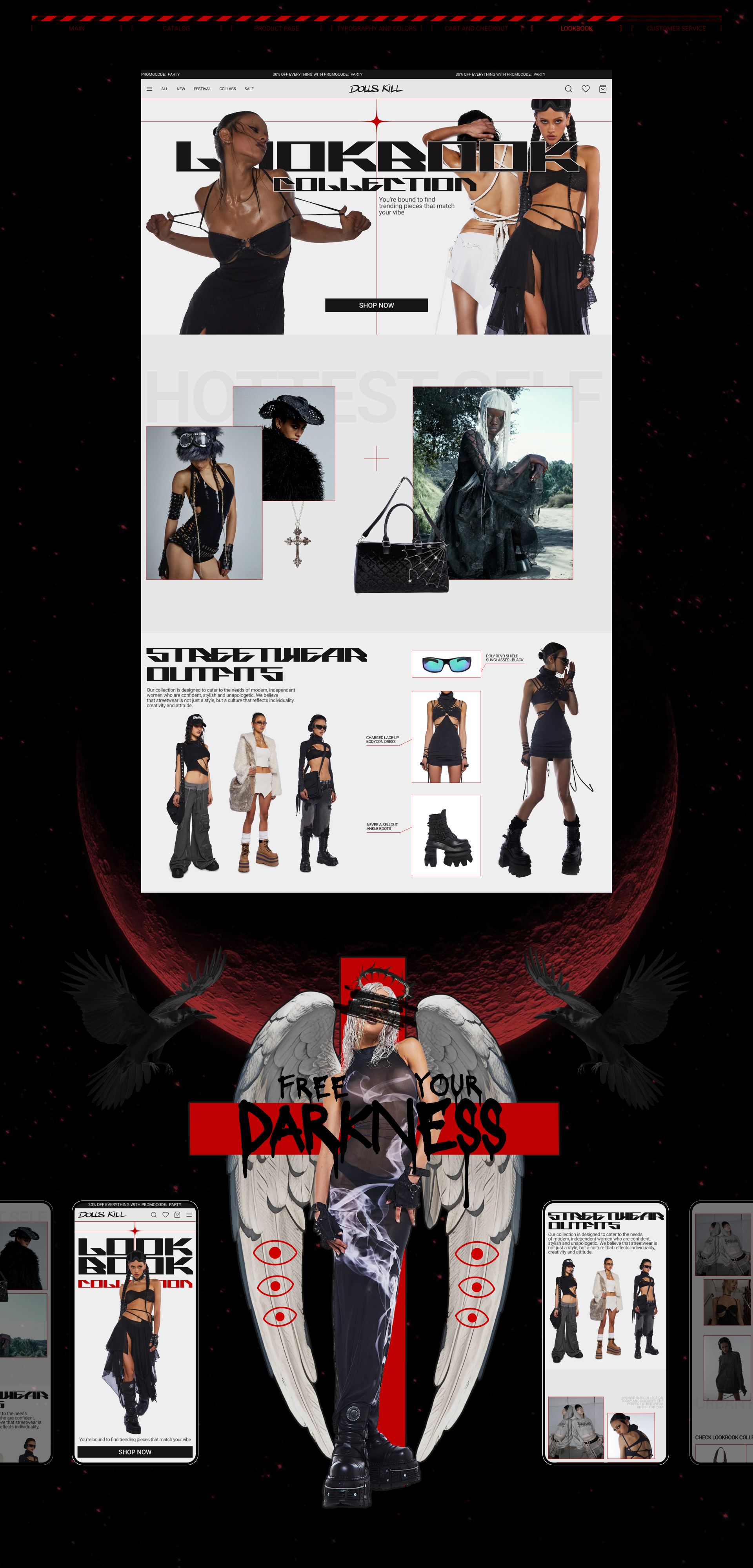 DOLLS KILL | E-commerce redesign — Изображение №11 — Интерфейсы, Брендинг на Dprofile