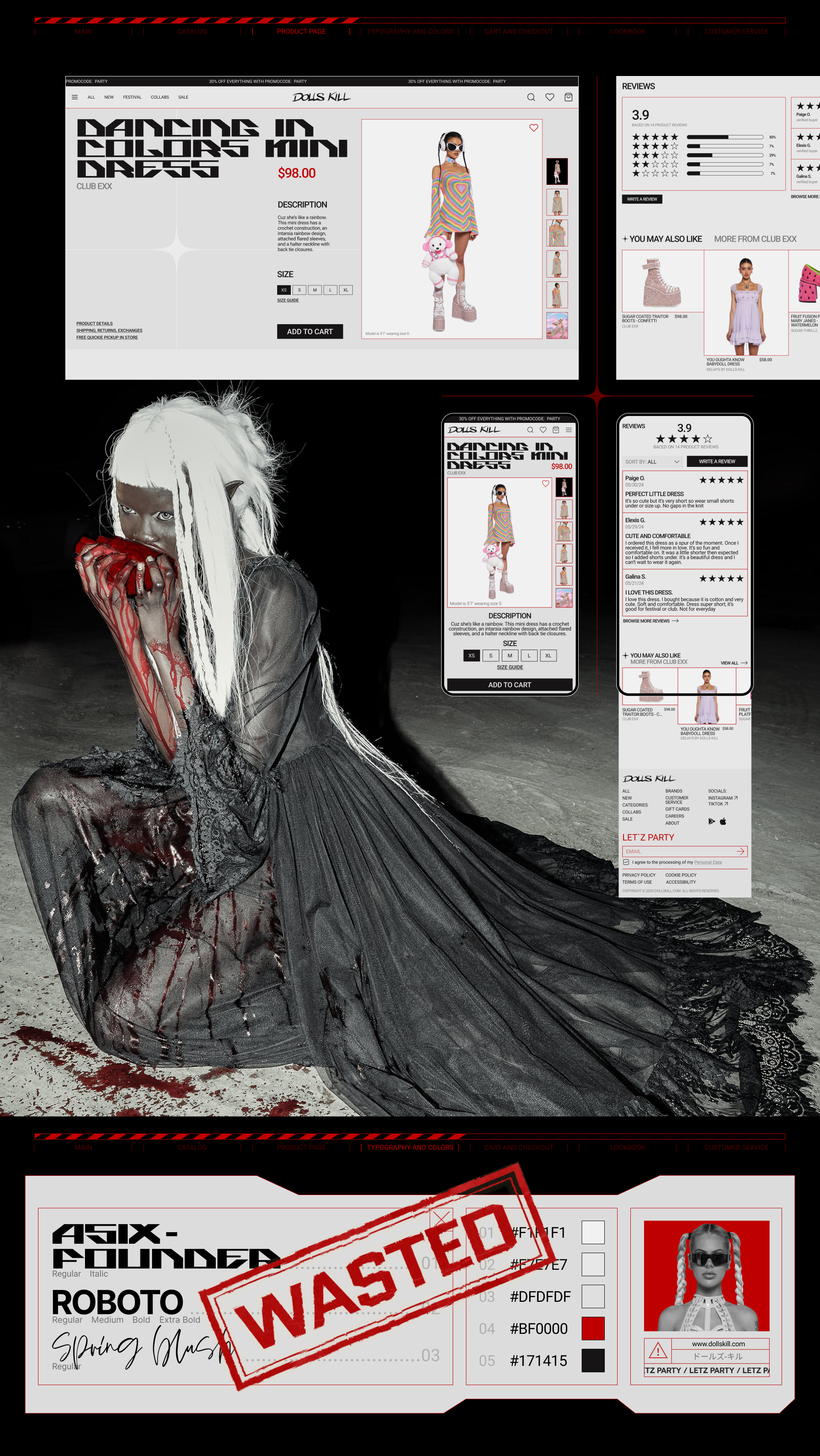 DOLLS KILL | E-commerce redesign — Изображение №7 — Интерфейсы, Брендинг на Dprofile