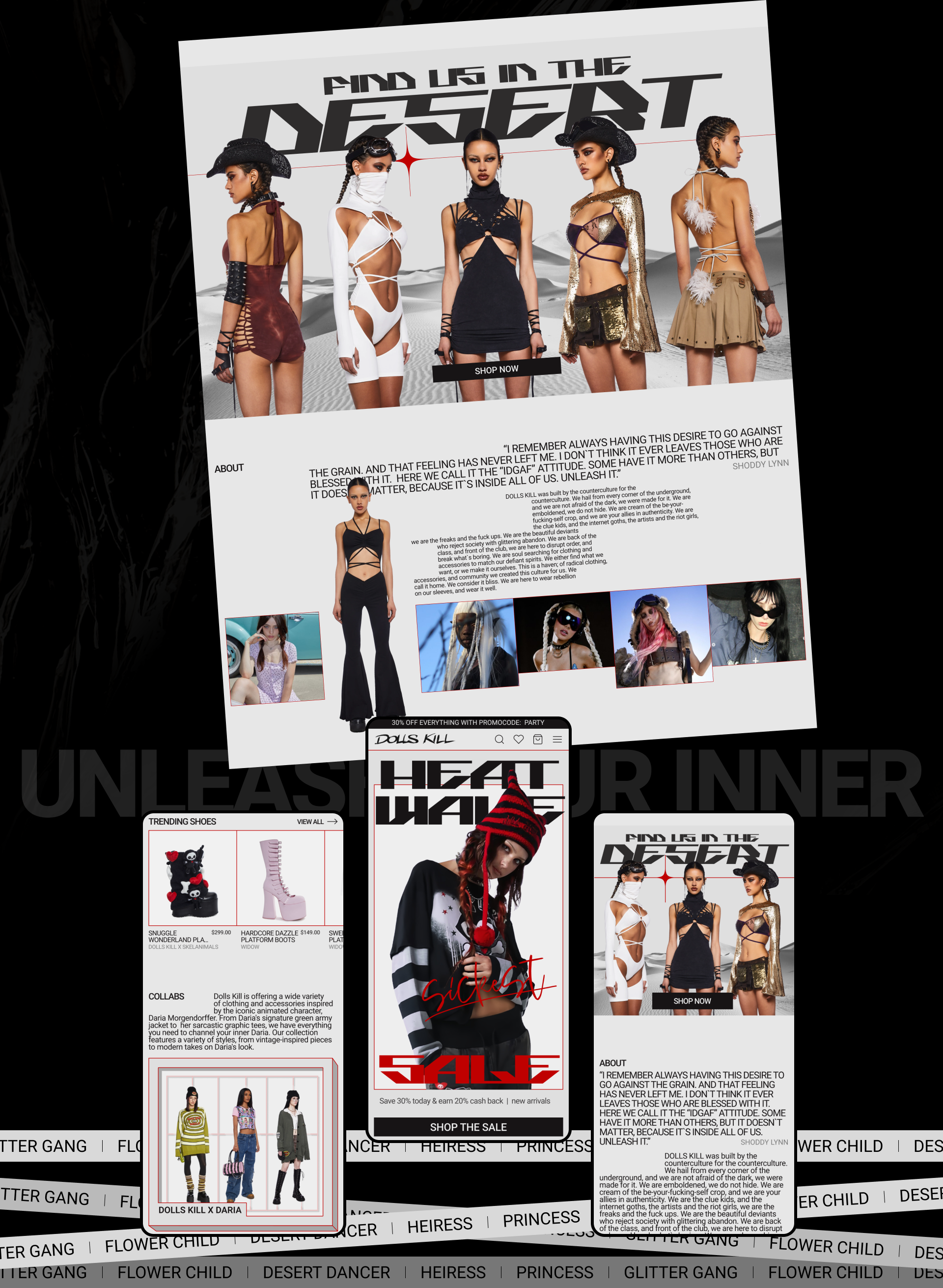 DOLLS KILL | E-commerce redesign — Изображение №3 — Интерфейсы, Брендинг на Dprofile