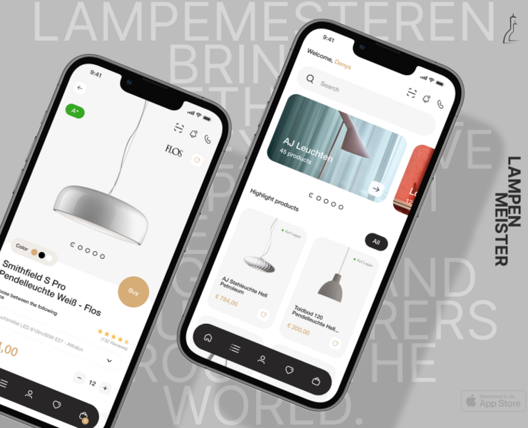 LampenMeister App — Интерфейсы на Dprofile