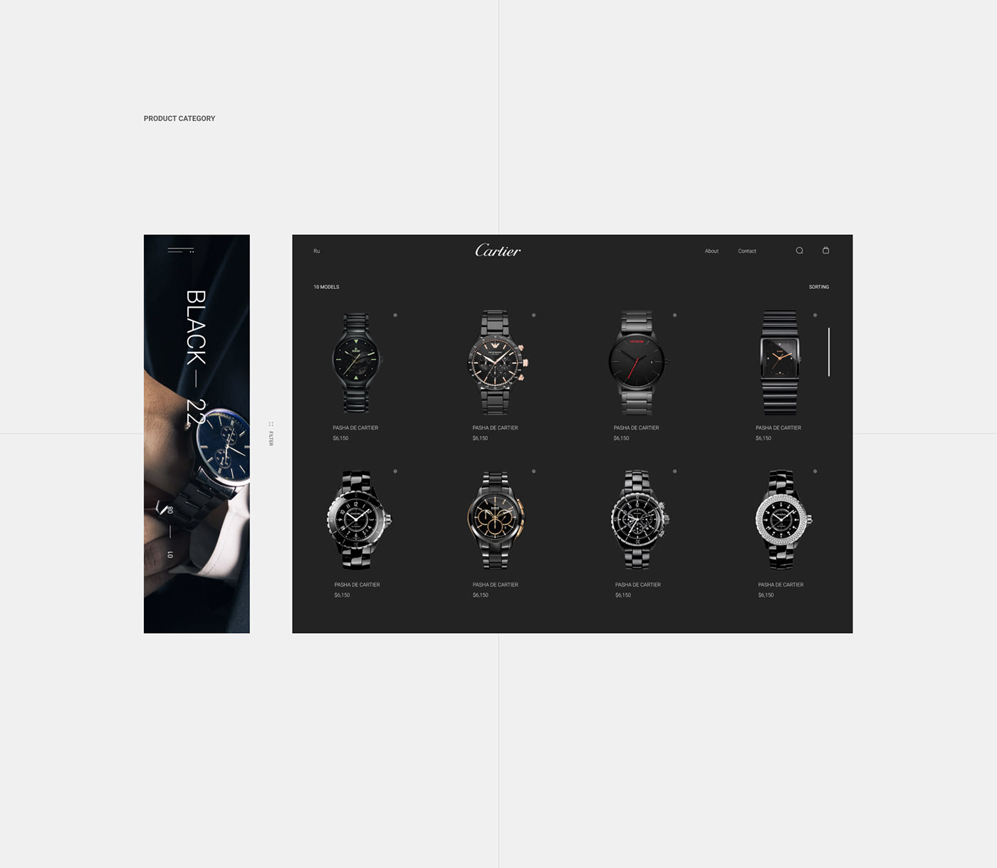 Cartier (watches Ukraine) — Изображение №16 — Интерфейсы на Dprofile