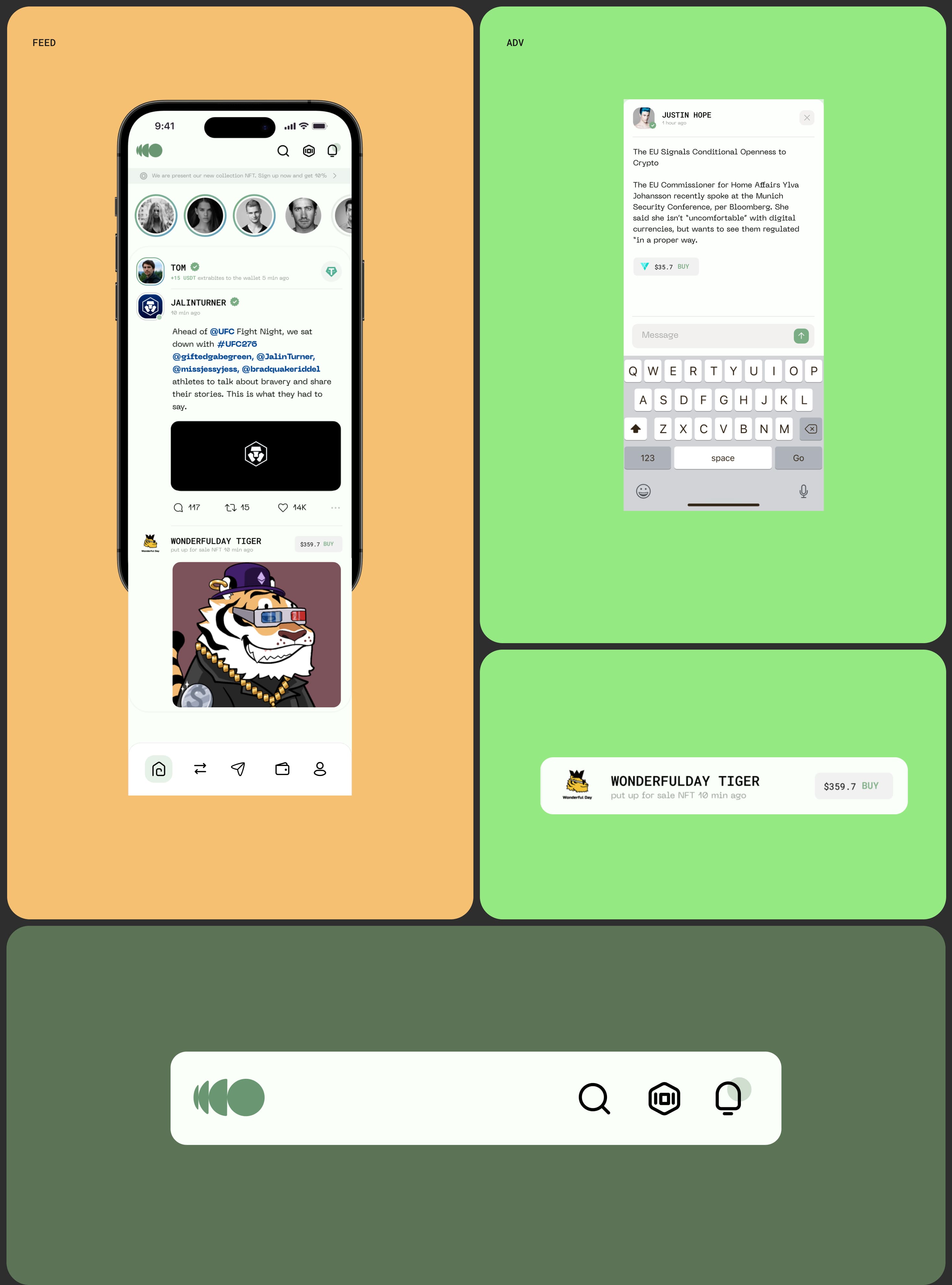 Сrypto app / nft / chating — Изображение №16 — Интерфейсы на Dprofile