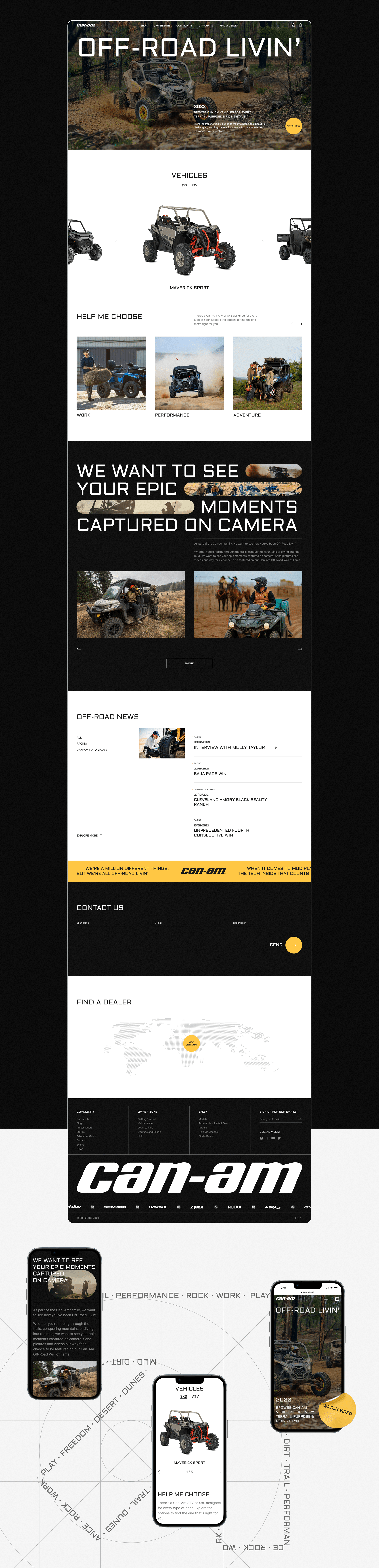Can-Am Website Redesign Concept — Изображение №2 — Интерфейсы на Dprofile