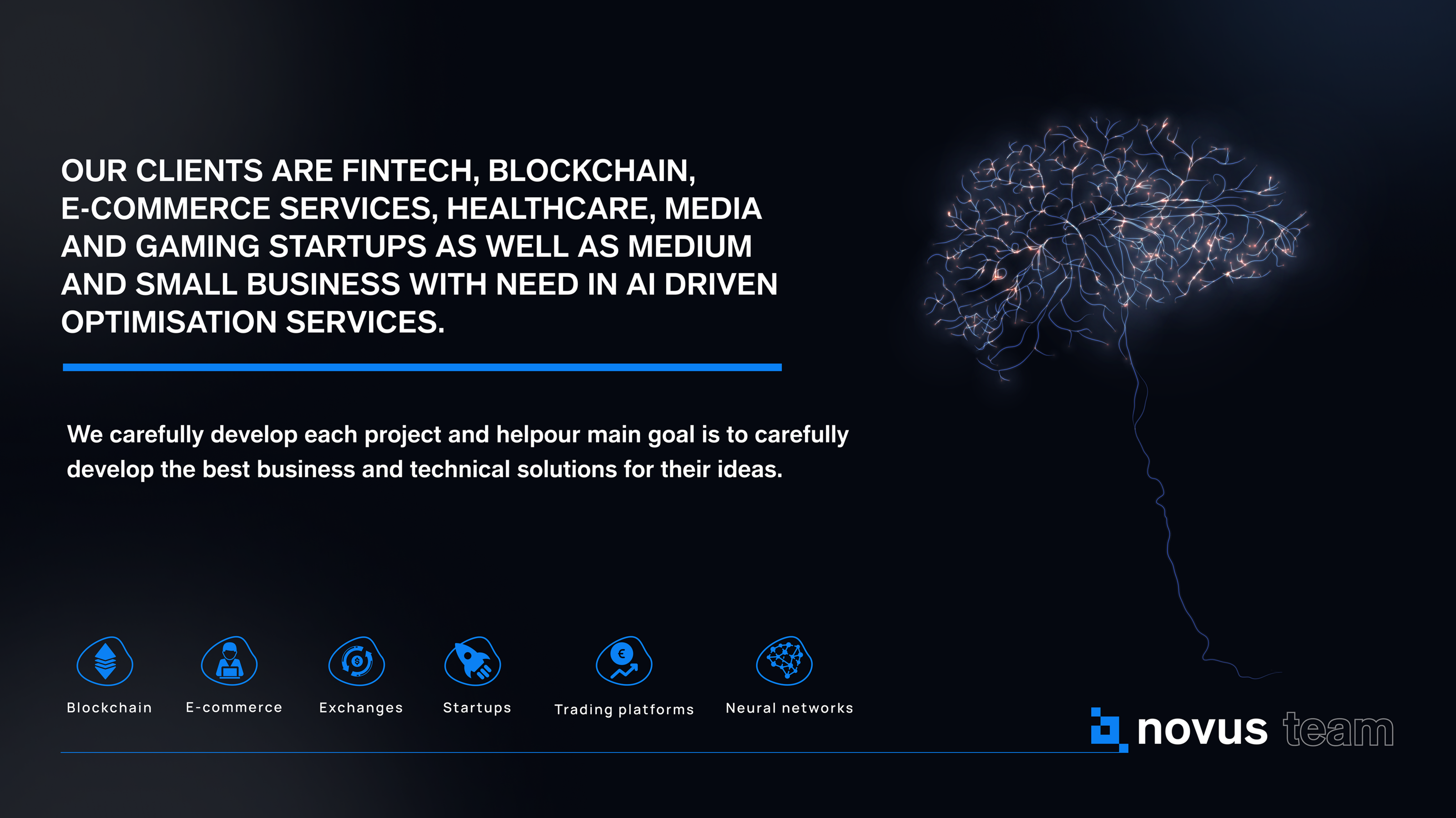 Novus team projects presentation — Изображение №2 — Интерфейсы, Брендинг на Dprofile