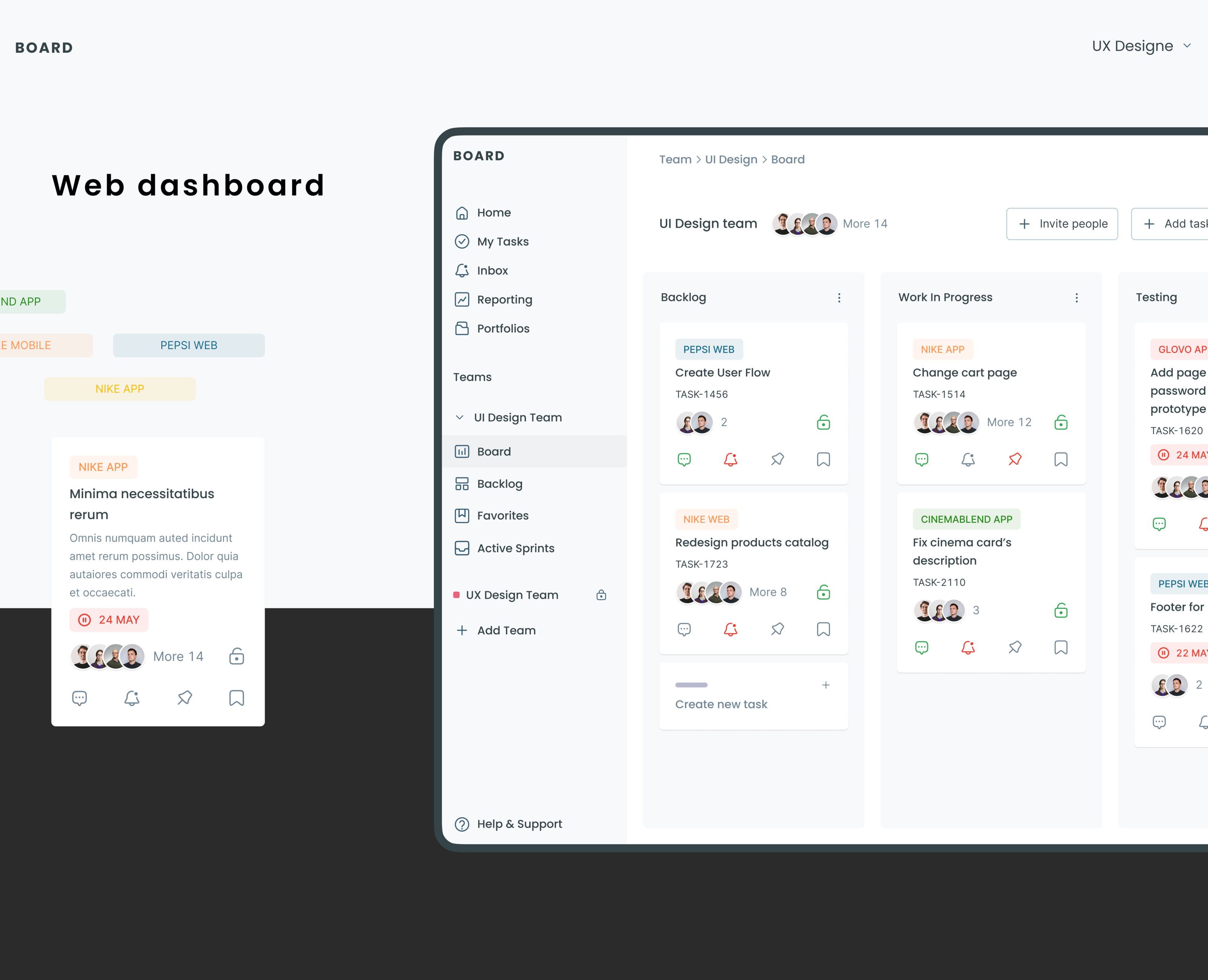 Luna board tasks на Dprofile