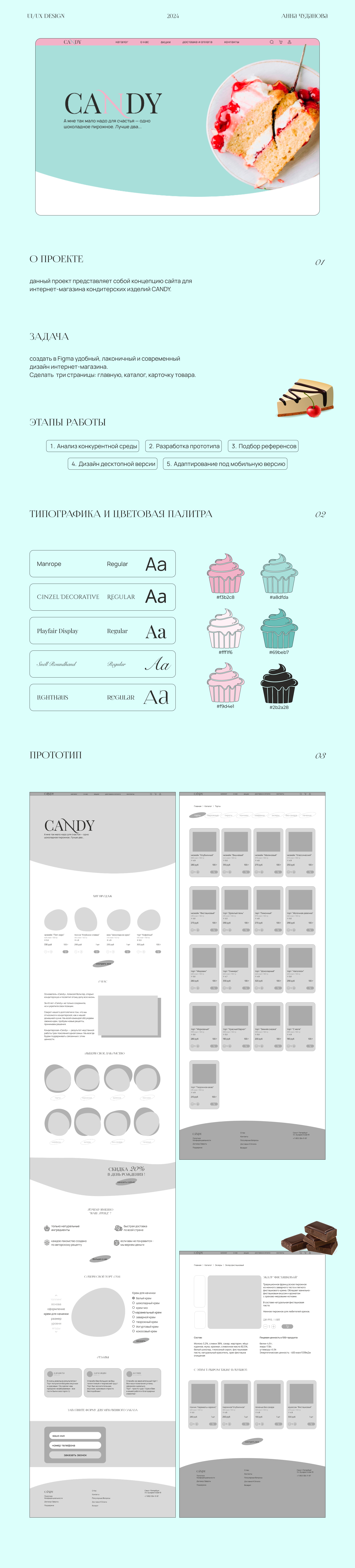 Дизайн для кондитерской Candy — Изображение №1 — Интерфейсы на Dprofile