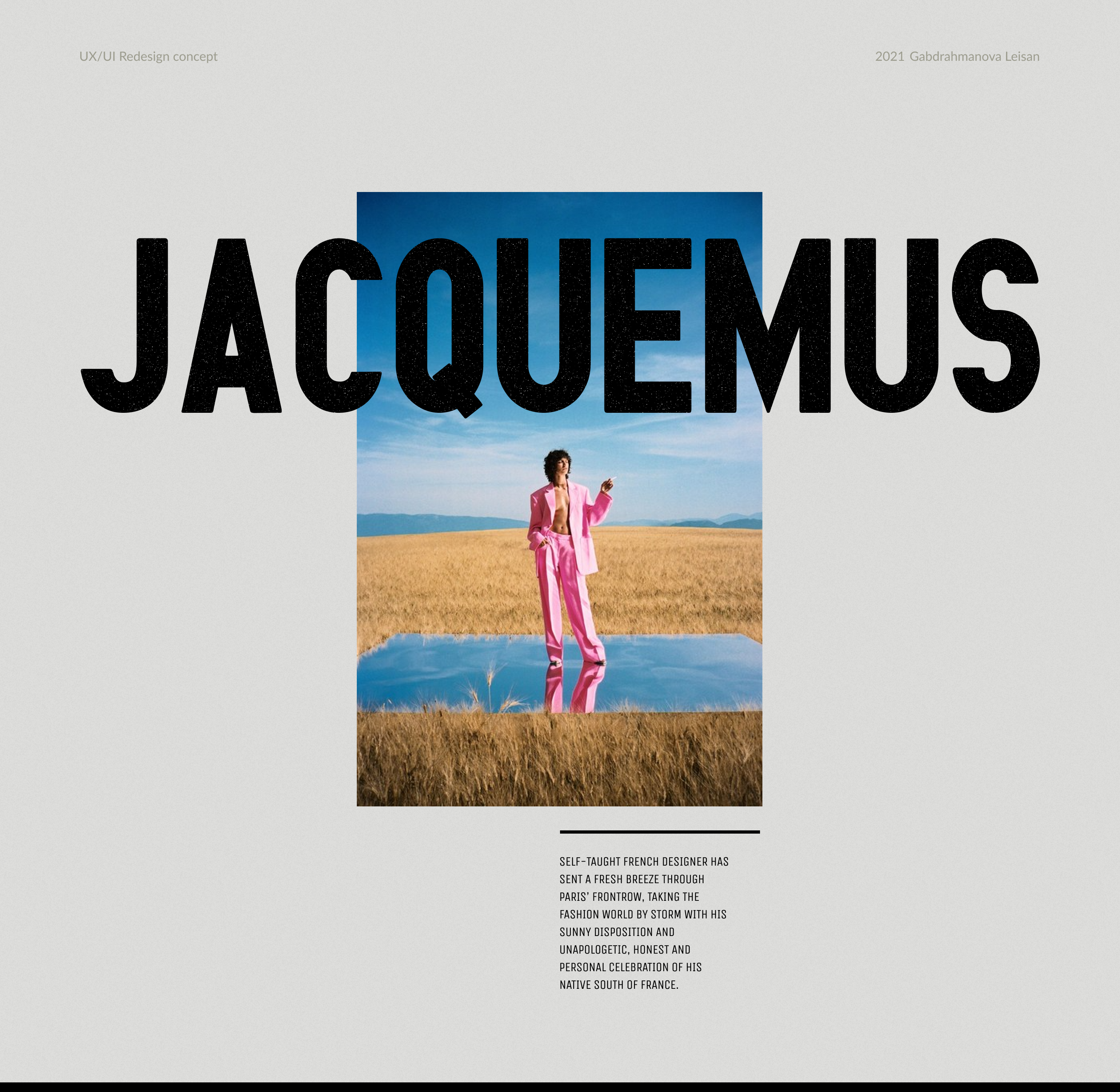 JACQUEMUS Website — Изображение №1 — Интерфейсы, Графика на Dprofile