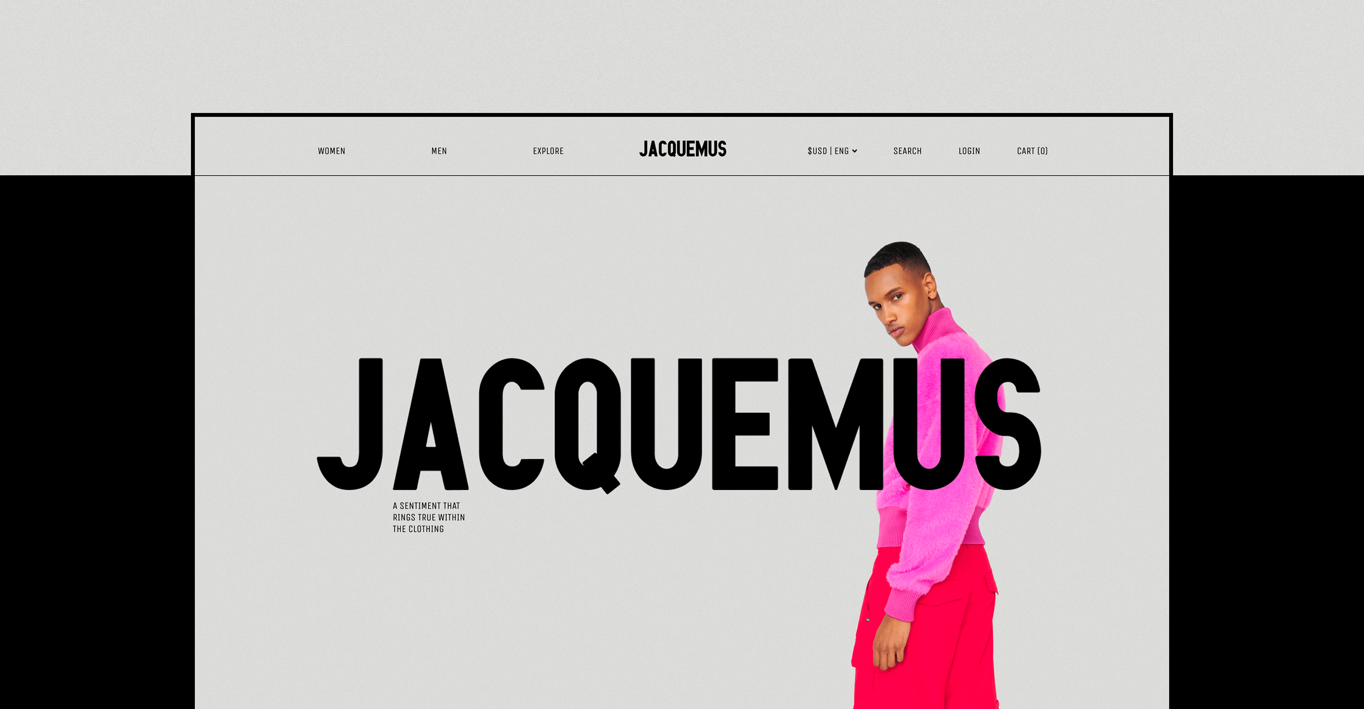 JACQUEMUS Website — Изображение №2 — Интерфейсы, Графика на Dprofile