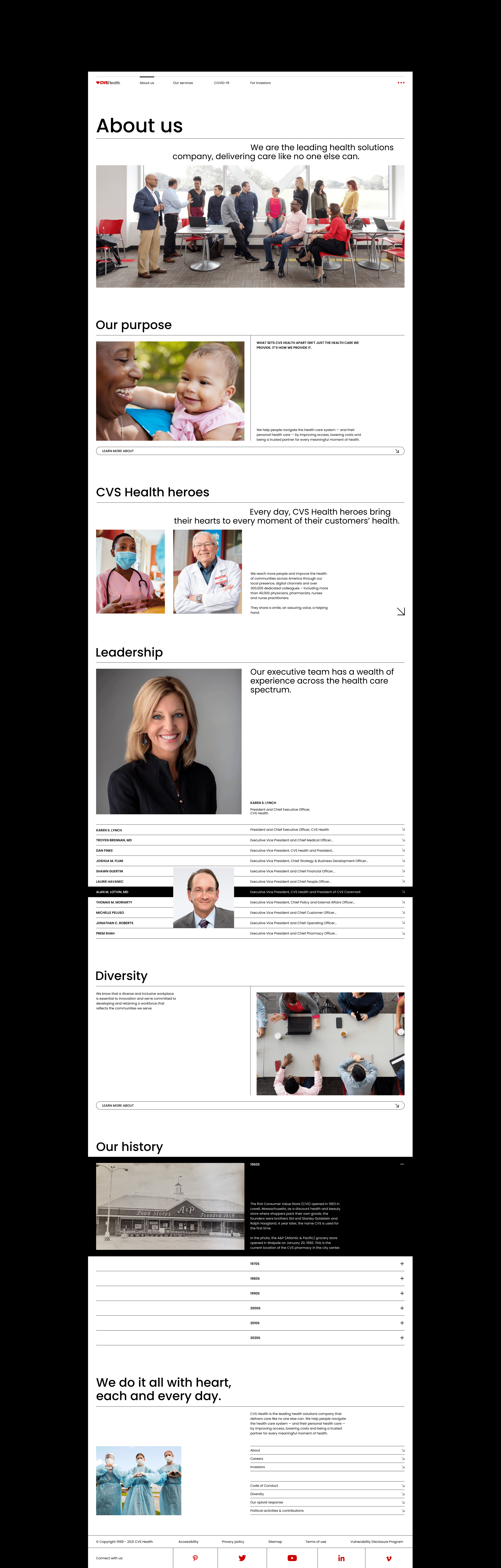 CVS HEALTH website — Изображение №7 — Интерфейсы, Брендинг на Dprofile